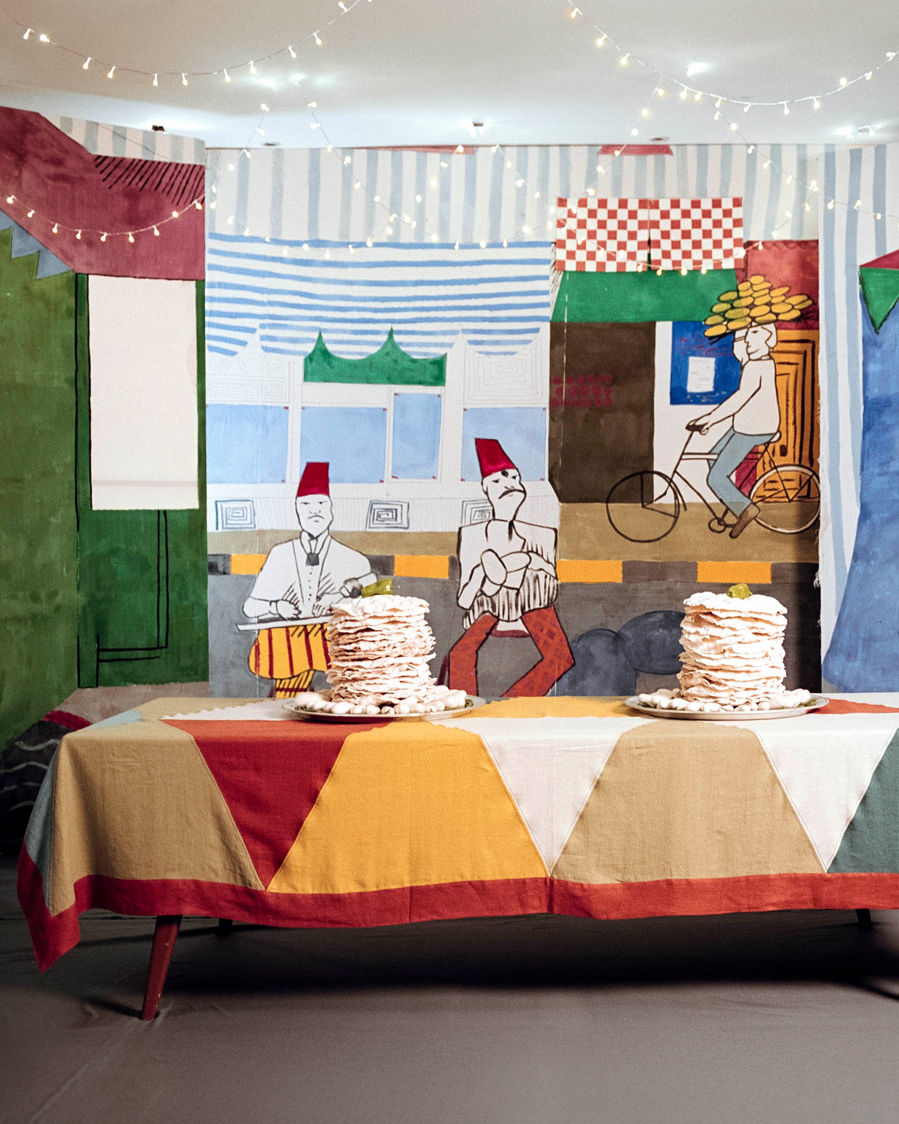 Harlequin Tablecloth in Patchwork Linen 160x300cm