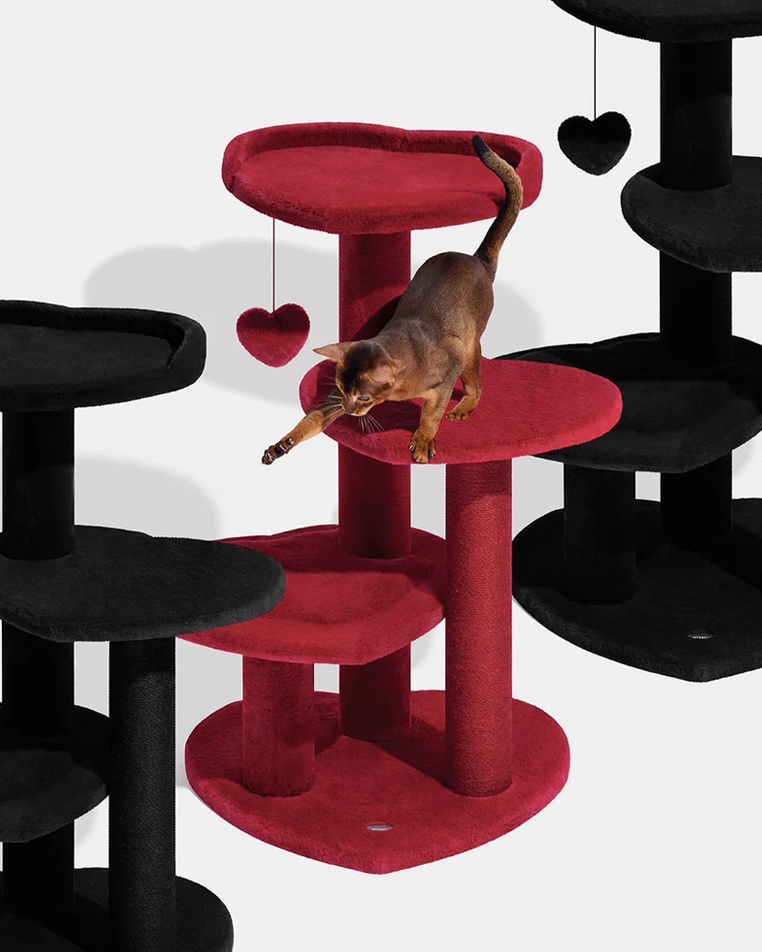 Heartpurrouge Cat Climber Four Platforms