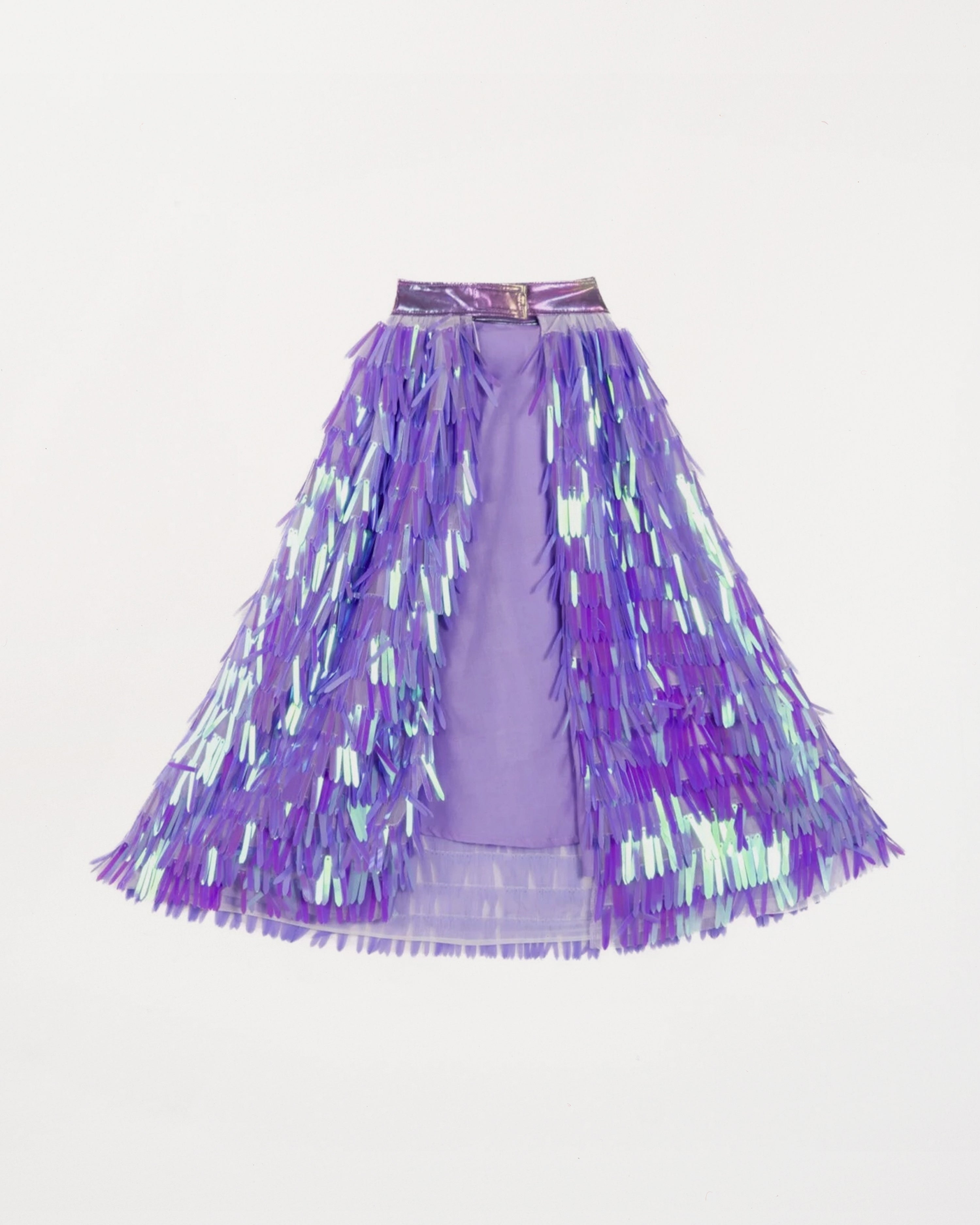 Holographic Fringed Cape Violet