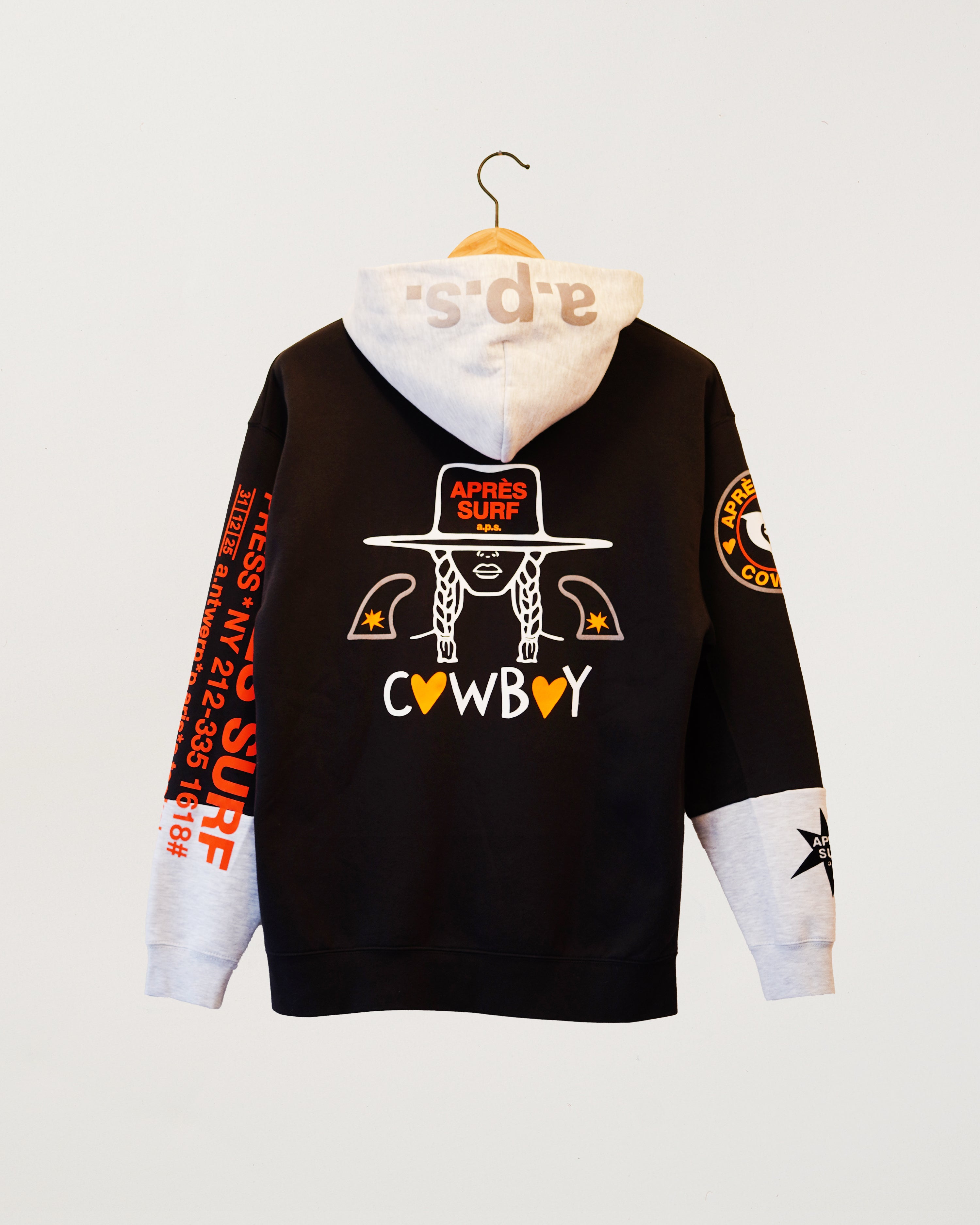 Hoodie Zip Bico Black/White