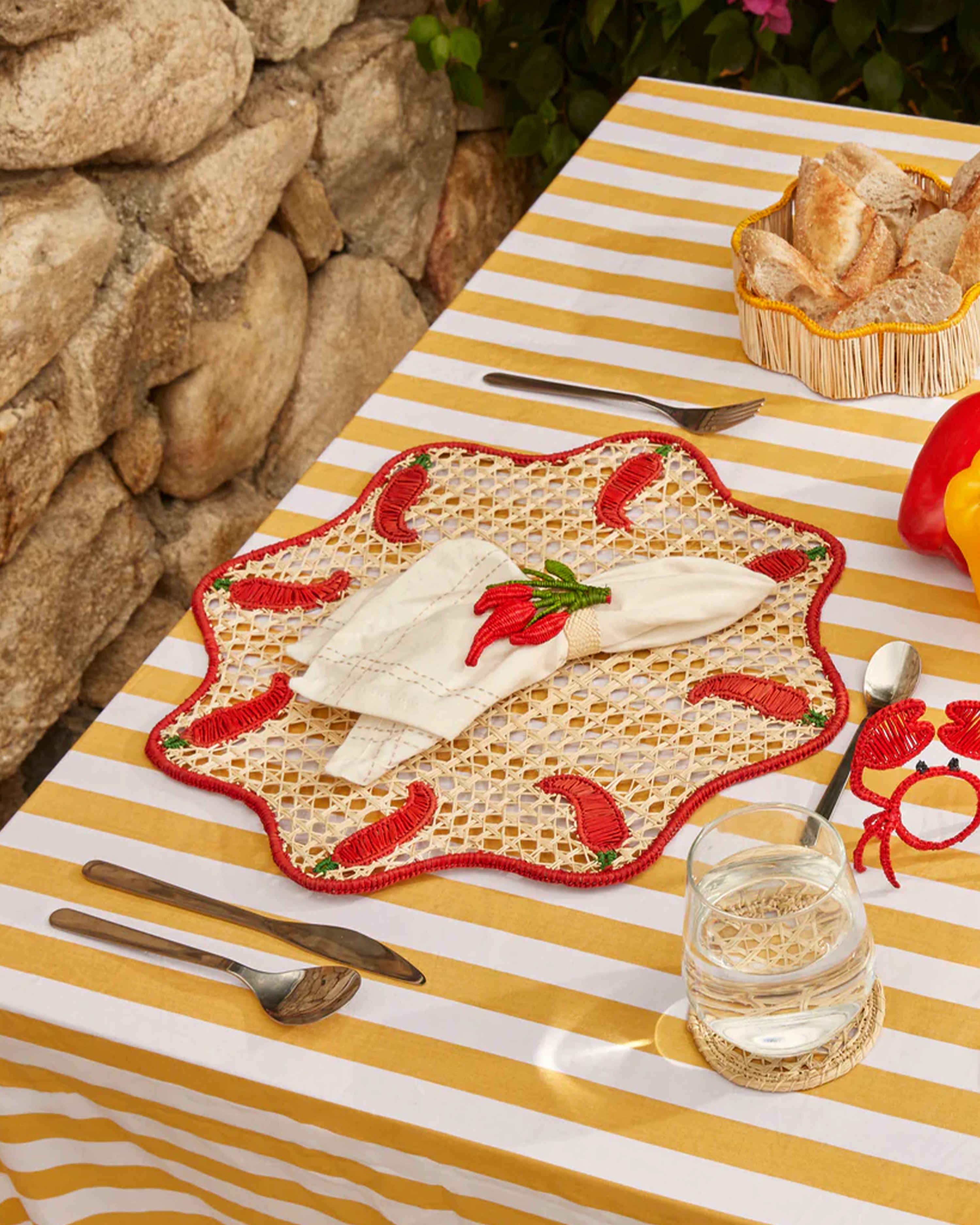 Hot Pepper Napkin Ring Red