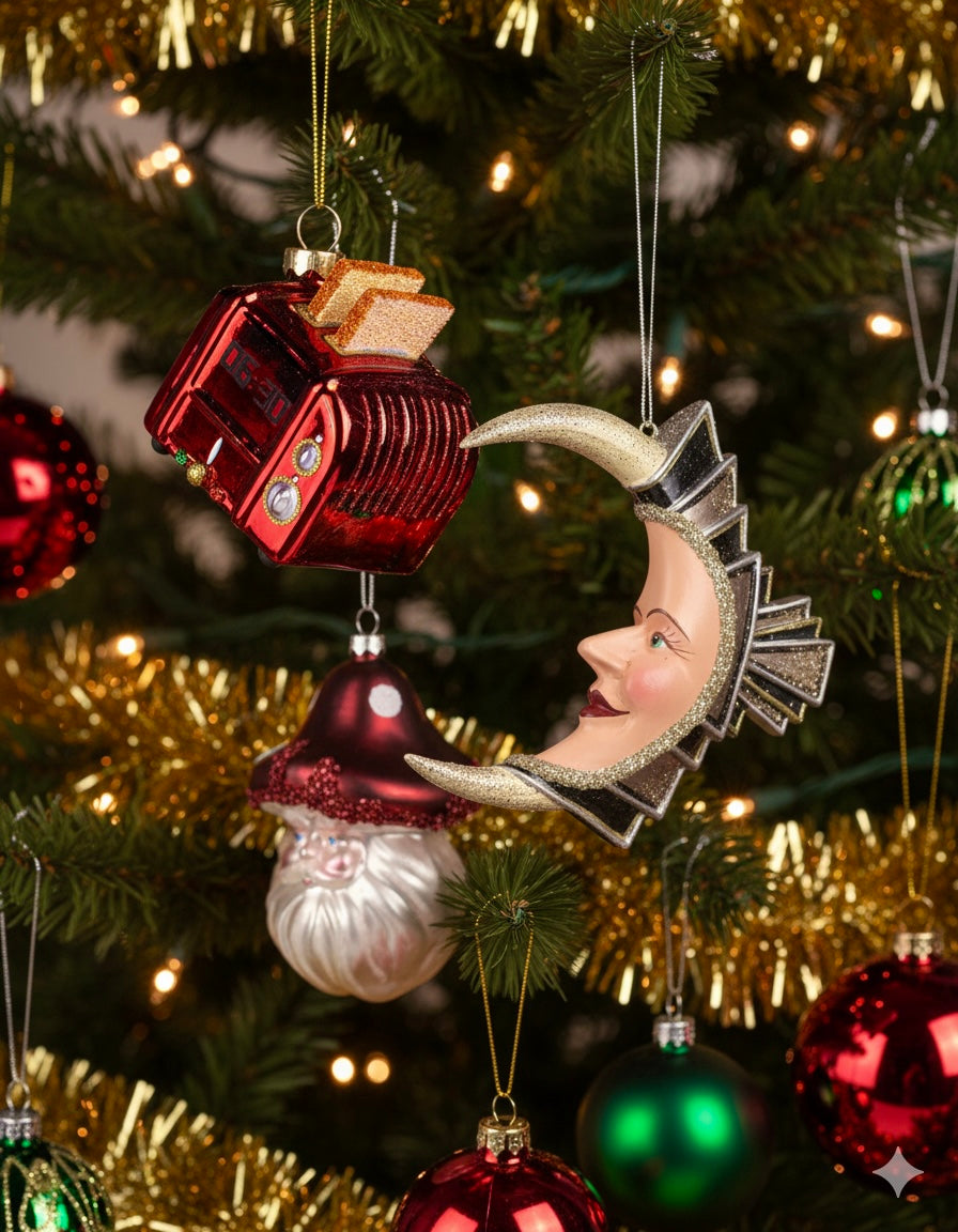 Art Deco Moon Bauble