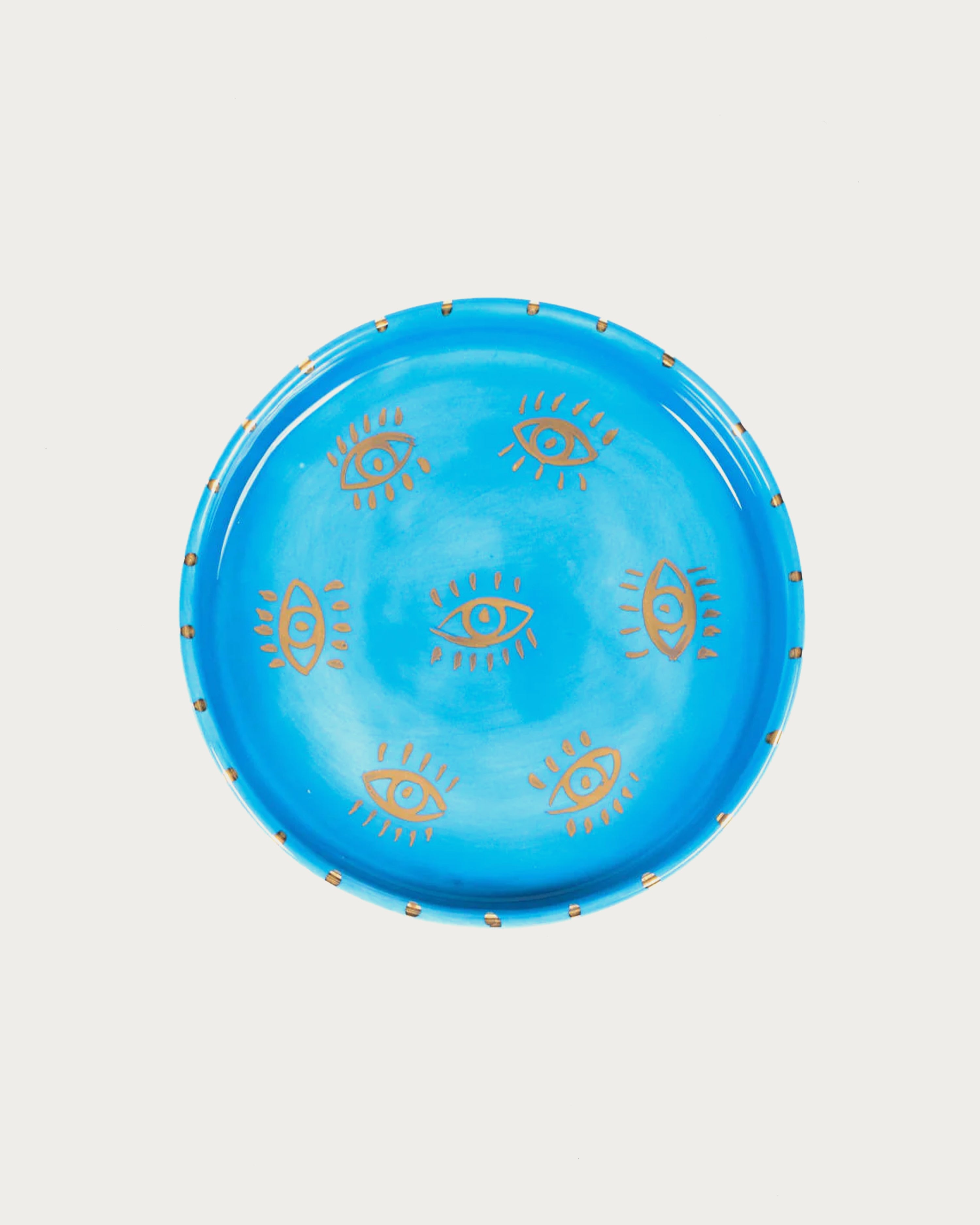 Inner Eye Collection Light Blue Turkish Coffee Cup Set