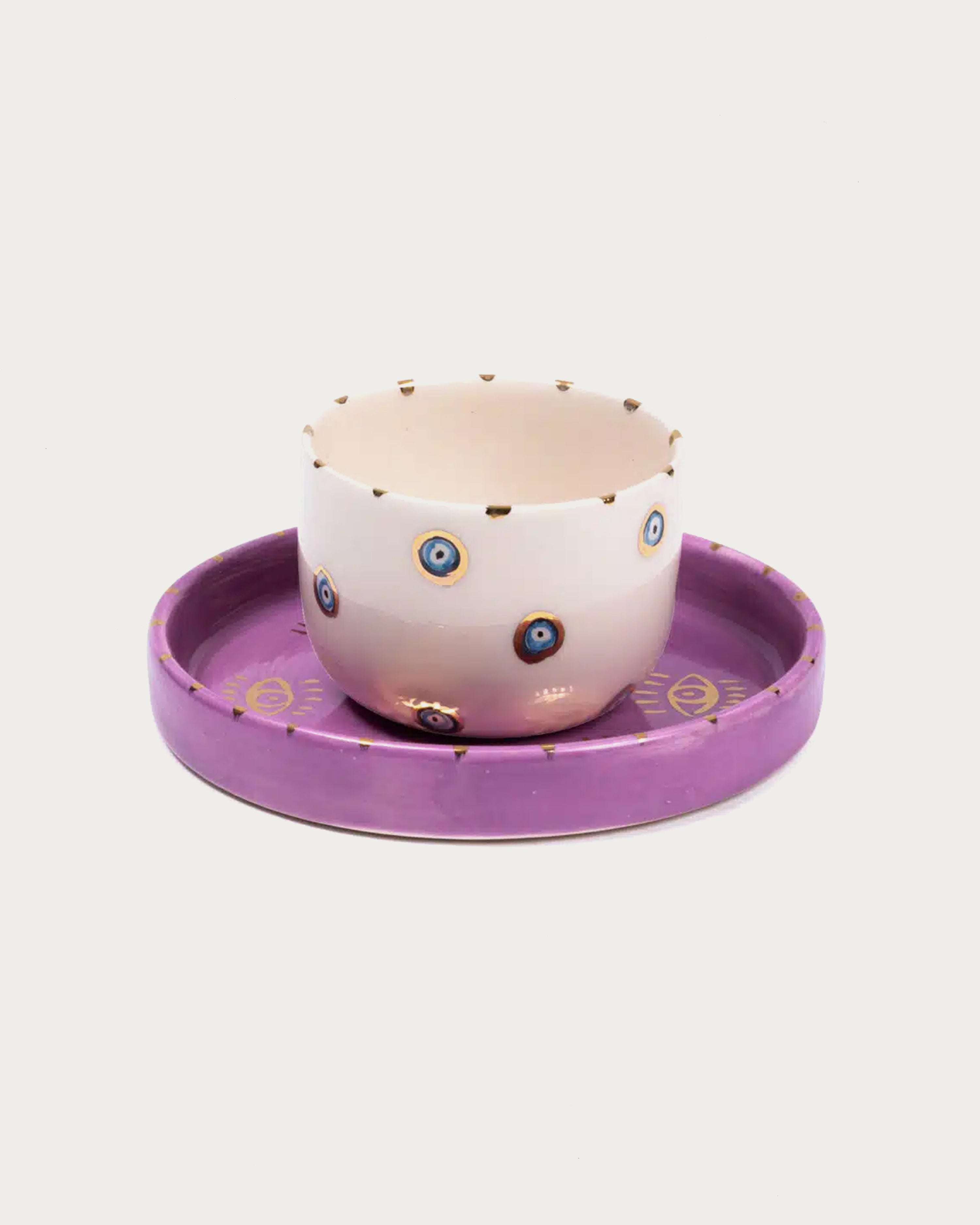 Inner Eye Collection Lilac Turkish Coffee Cup Set