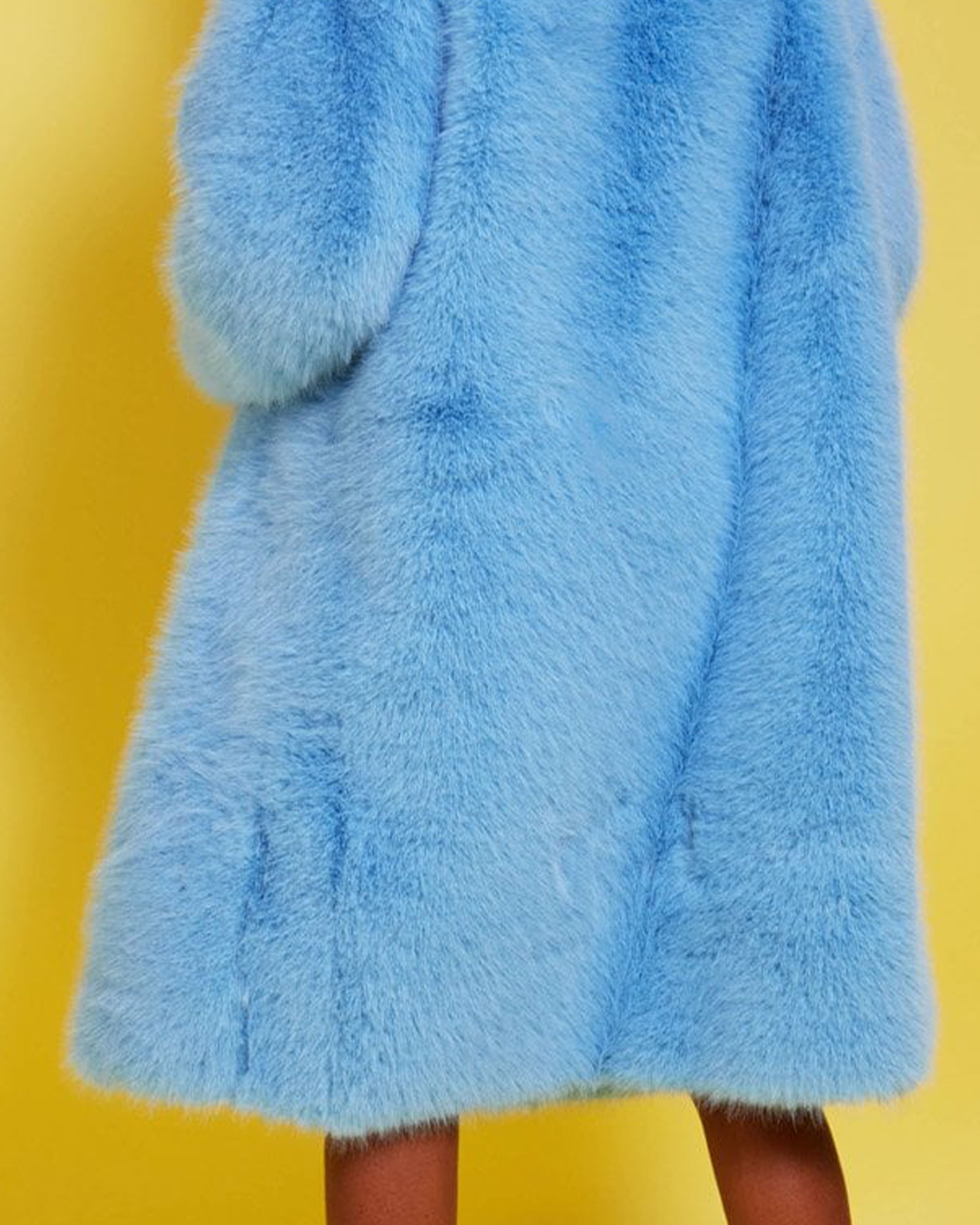 Bamboo Faux Fur Baby Blue Coat