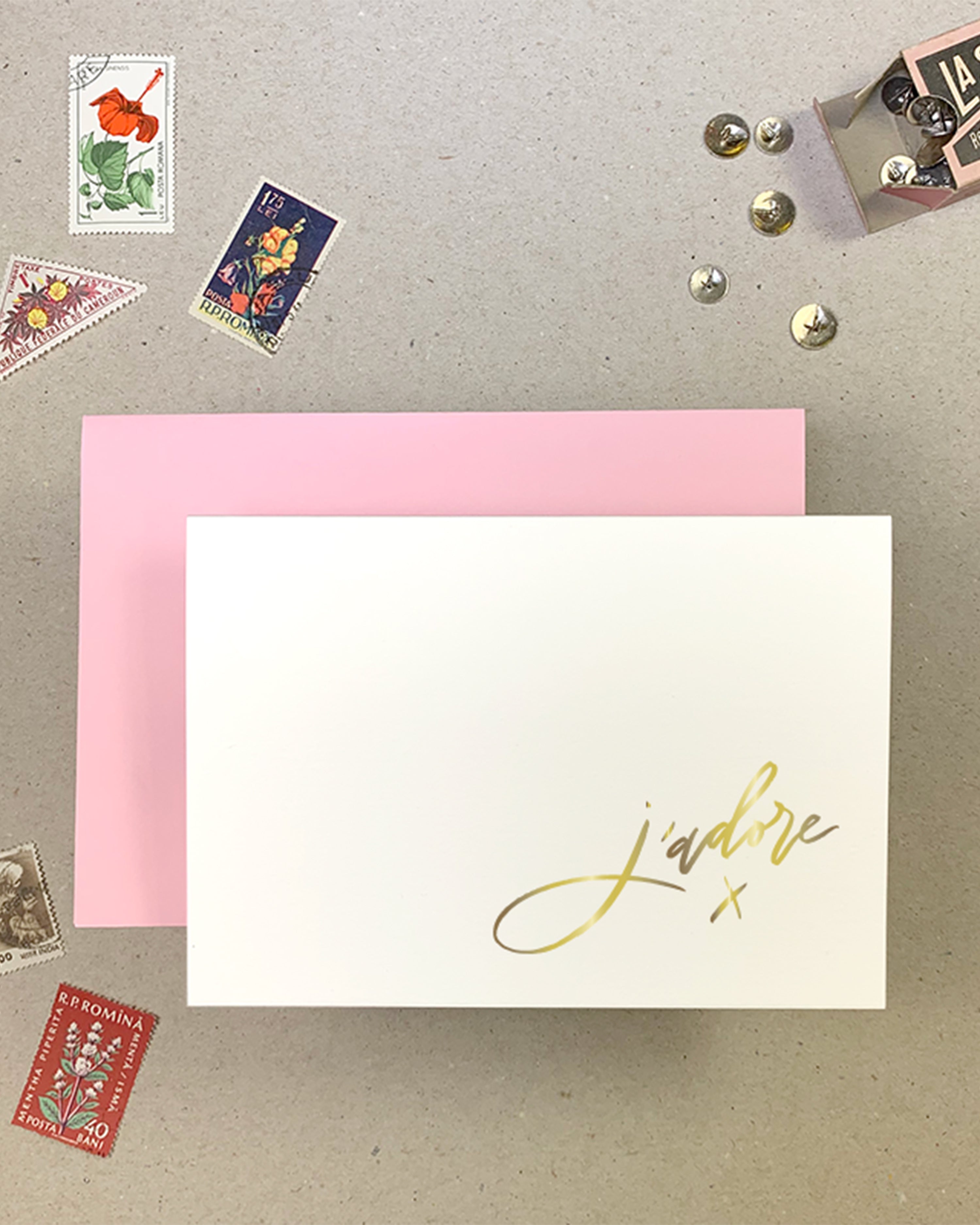 J'adore Greetings Card