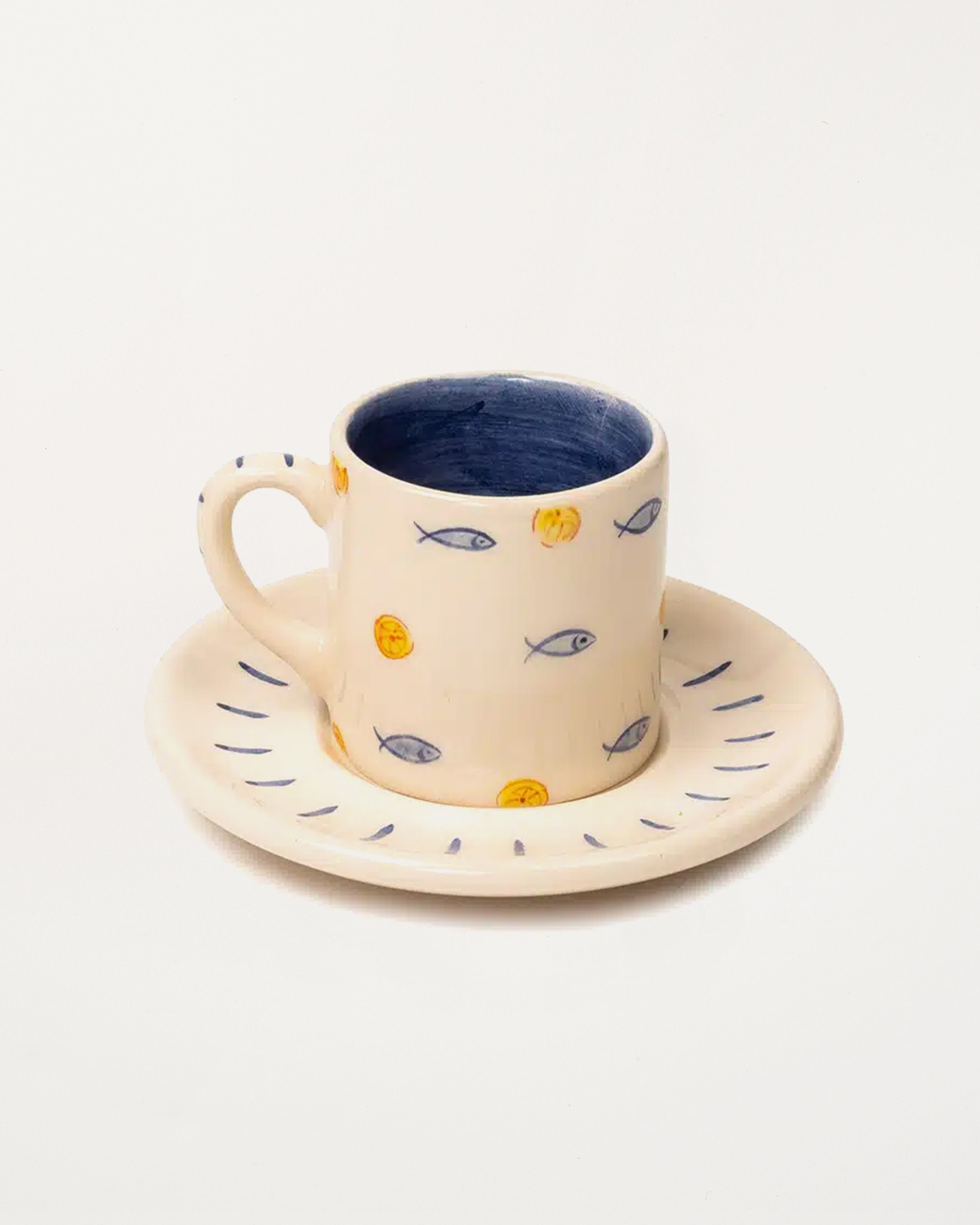 La Dolce Vita Turkish Coffee Cup with Fish