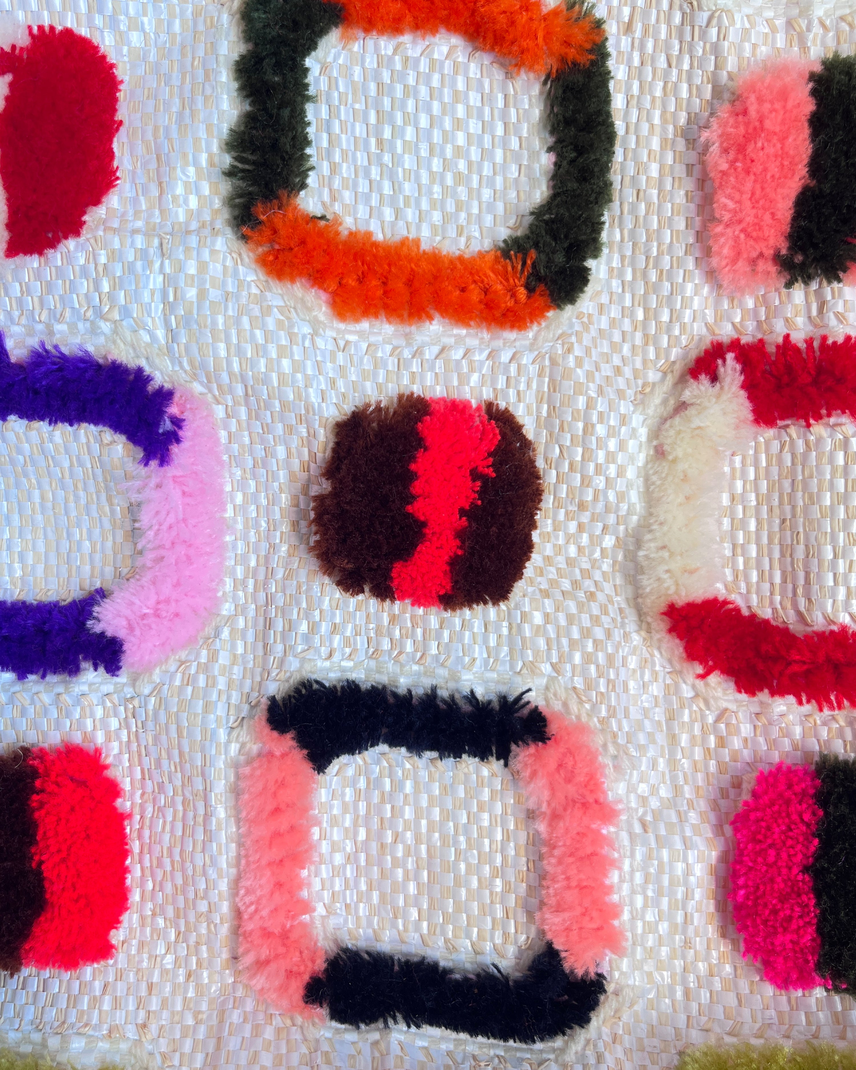 Large Recycled Food Bag Multicoloured Squares