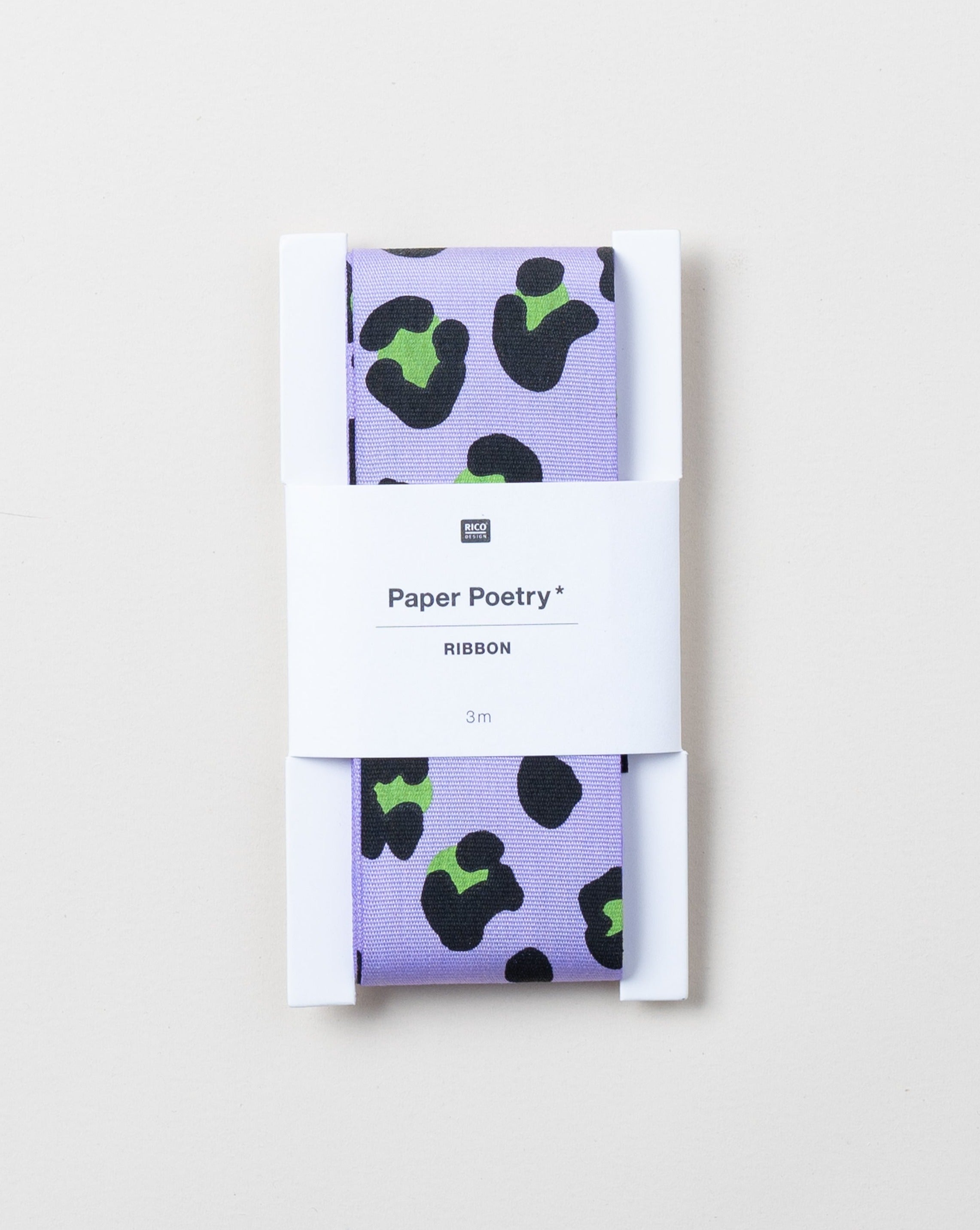 Leopard Print Ribbon/Lilac