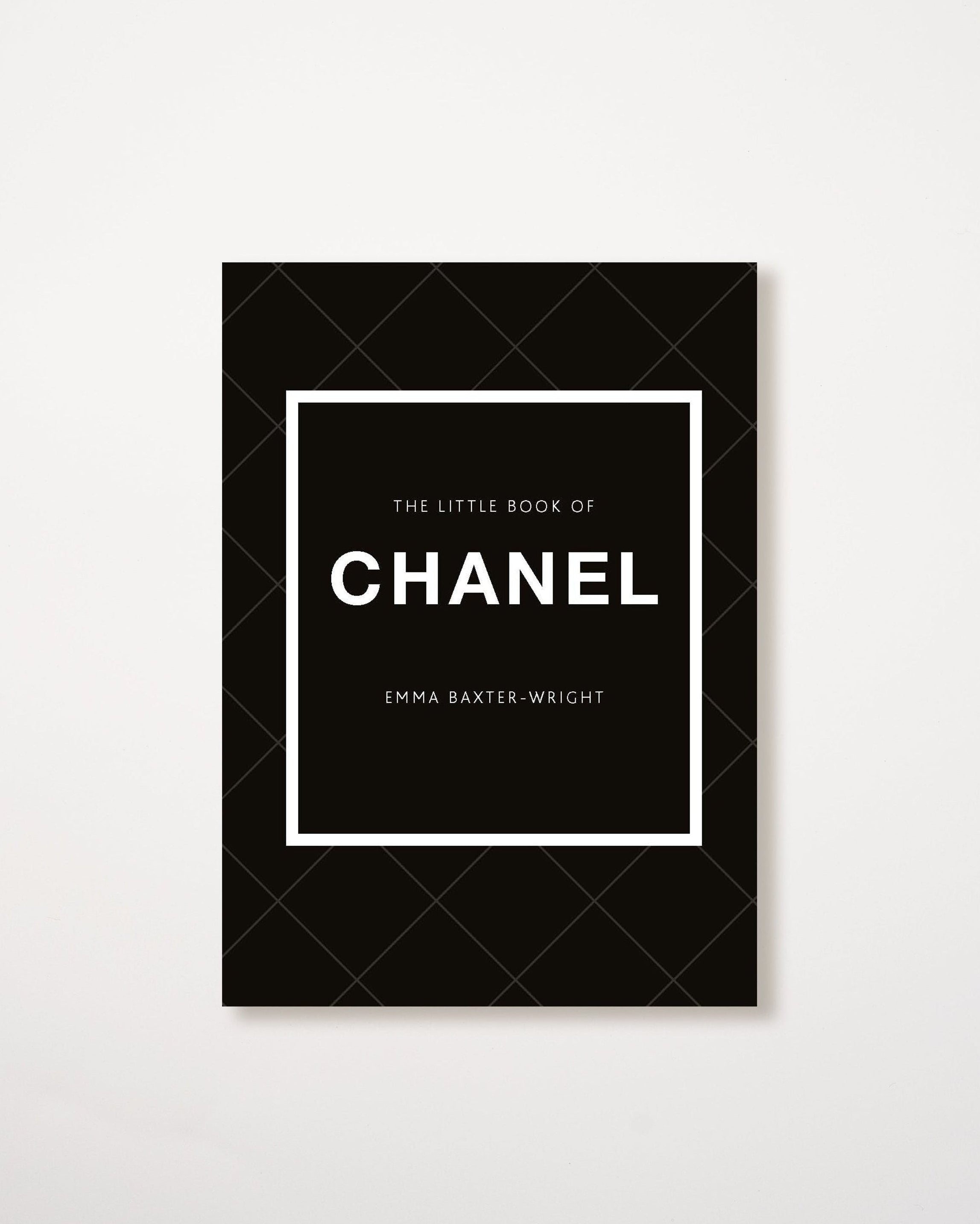 The cover of the book titled 'The Little Book of Chanel' by Emma Baxter-Wright, featuring a black background with white text.