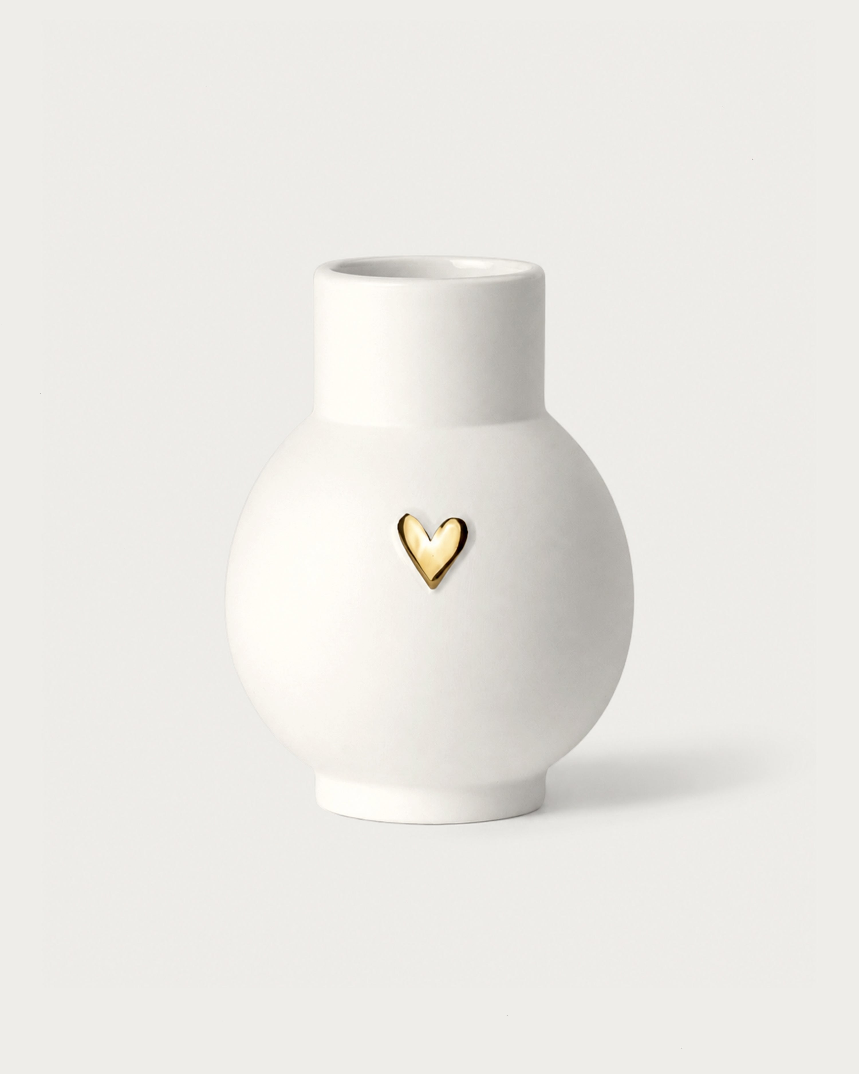 Lovely Ball Vase Heart Gold