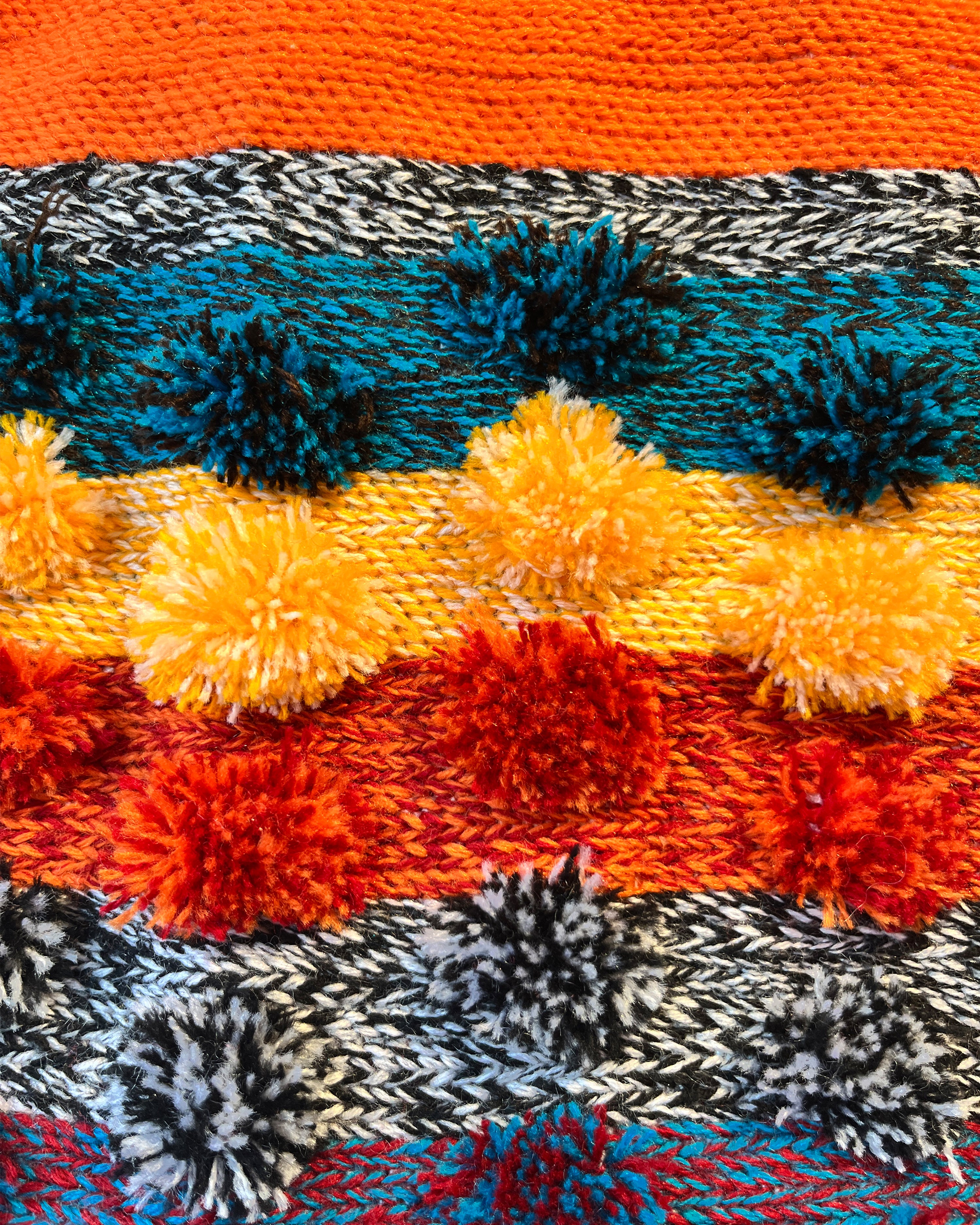 Medium Recycled Food Bag Orange Stripes