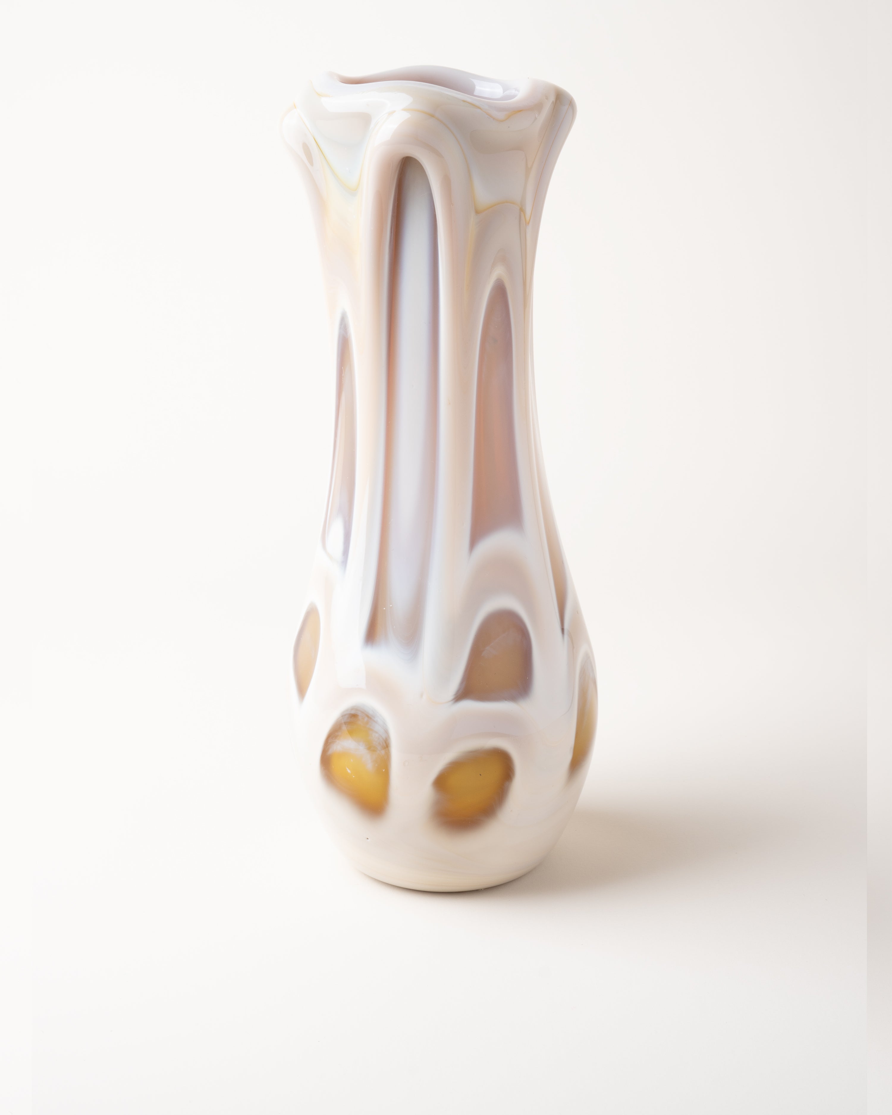 Mid-Century Ceramic Vase Small Taupe