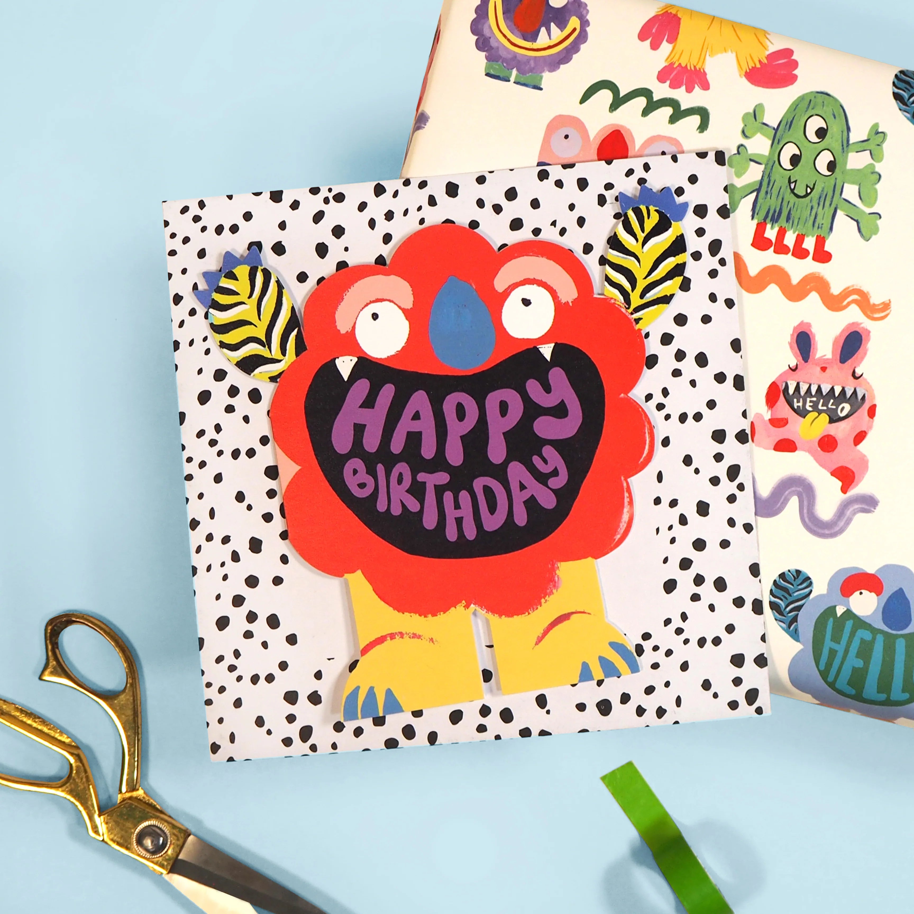 Monster Shaped Card