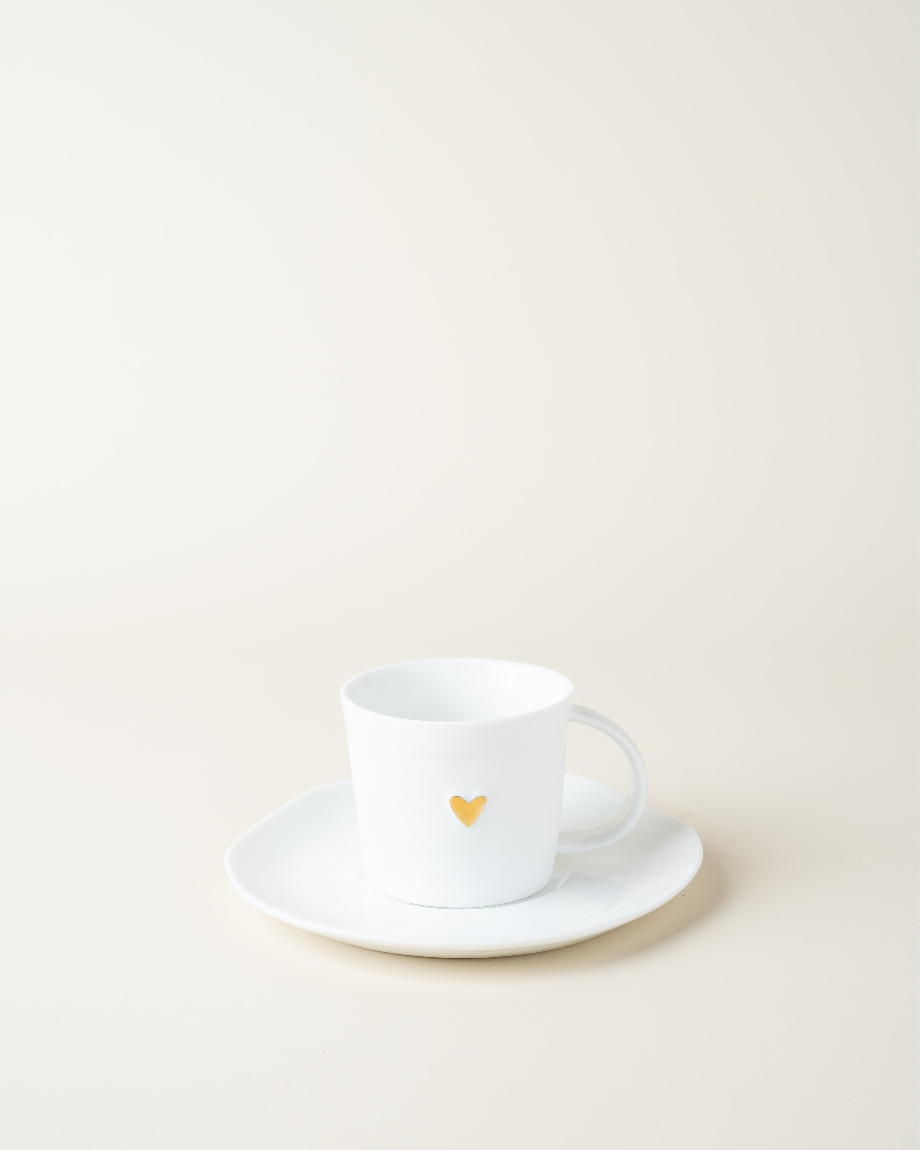 Espresso Cup Golden Heart