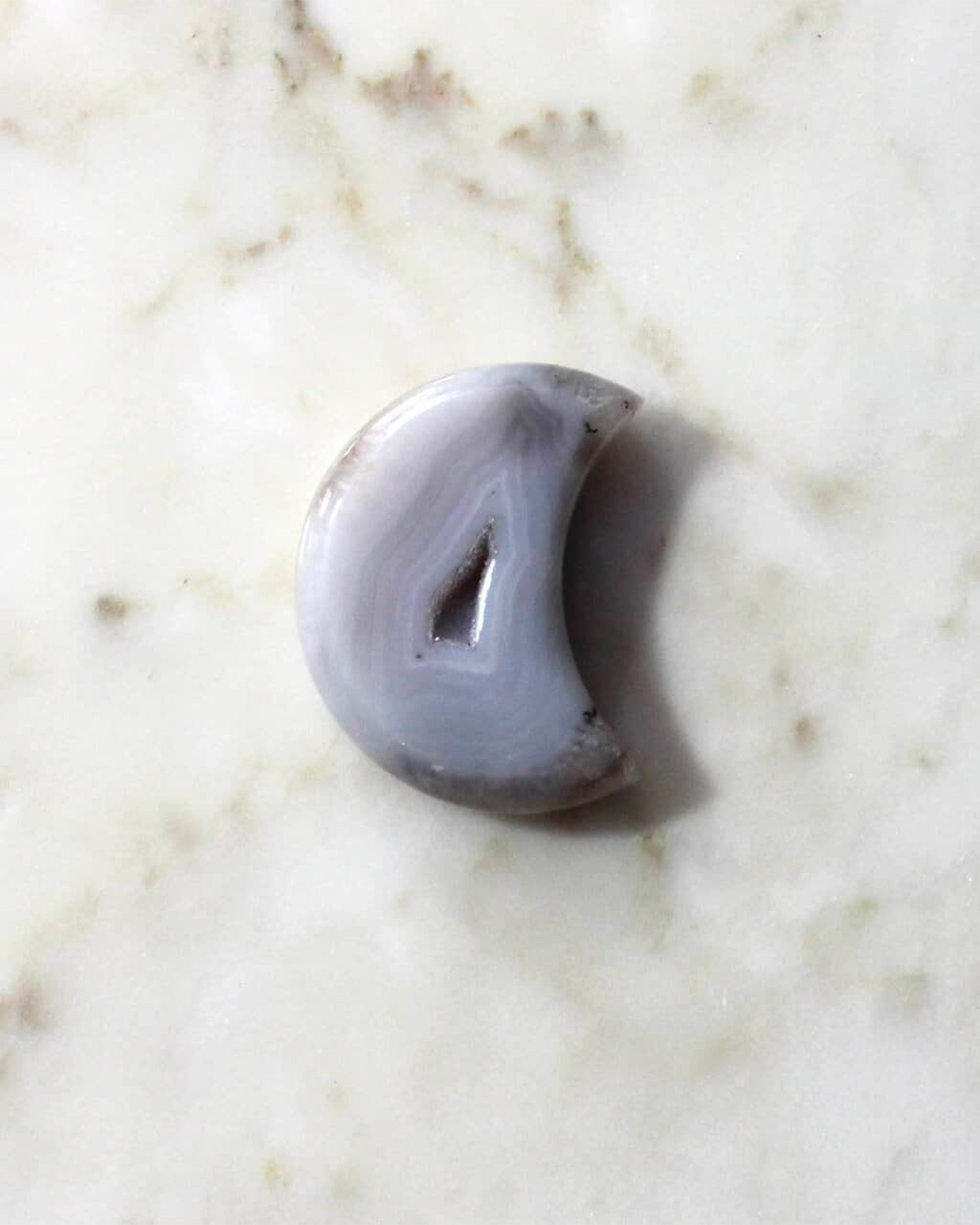 Natural Agate Half Moon