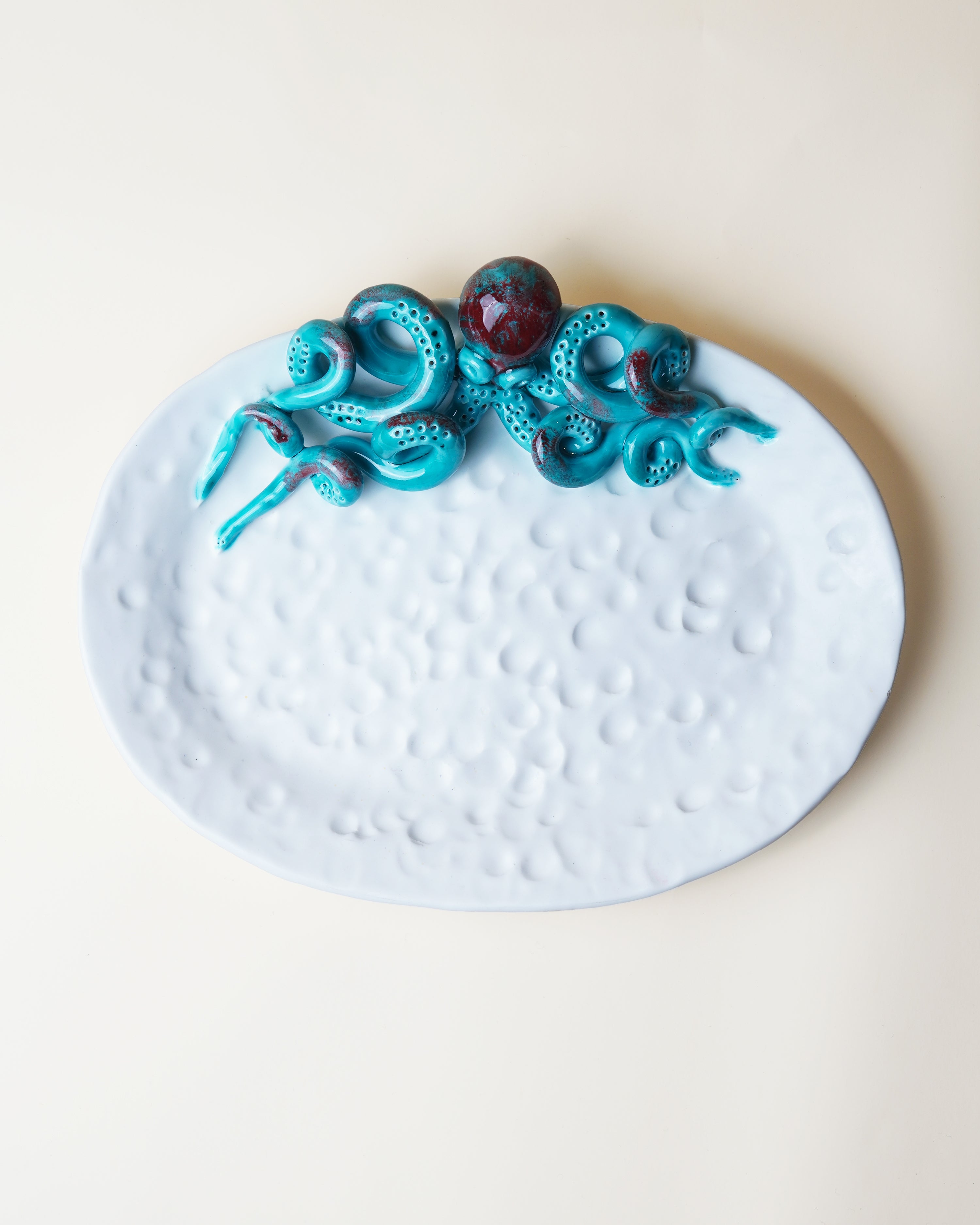 Octopus Oval Platter Matt L38cm