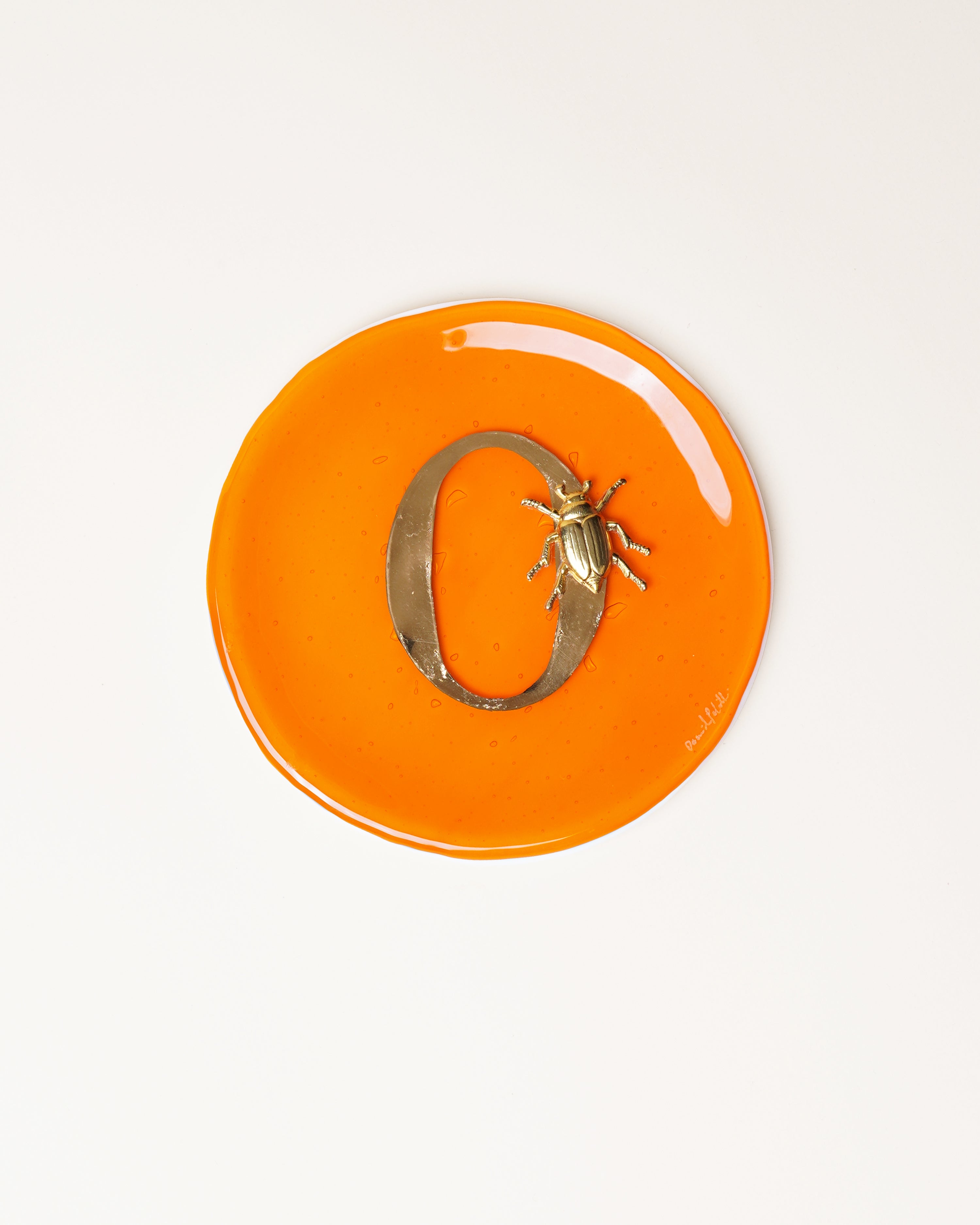 Orange 'O' Plate/Beetle D14cm