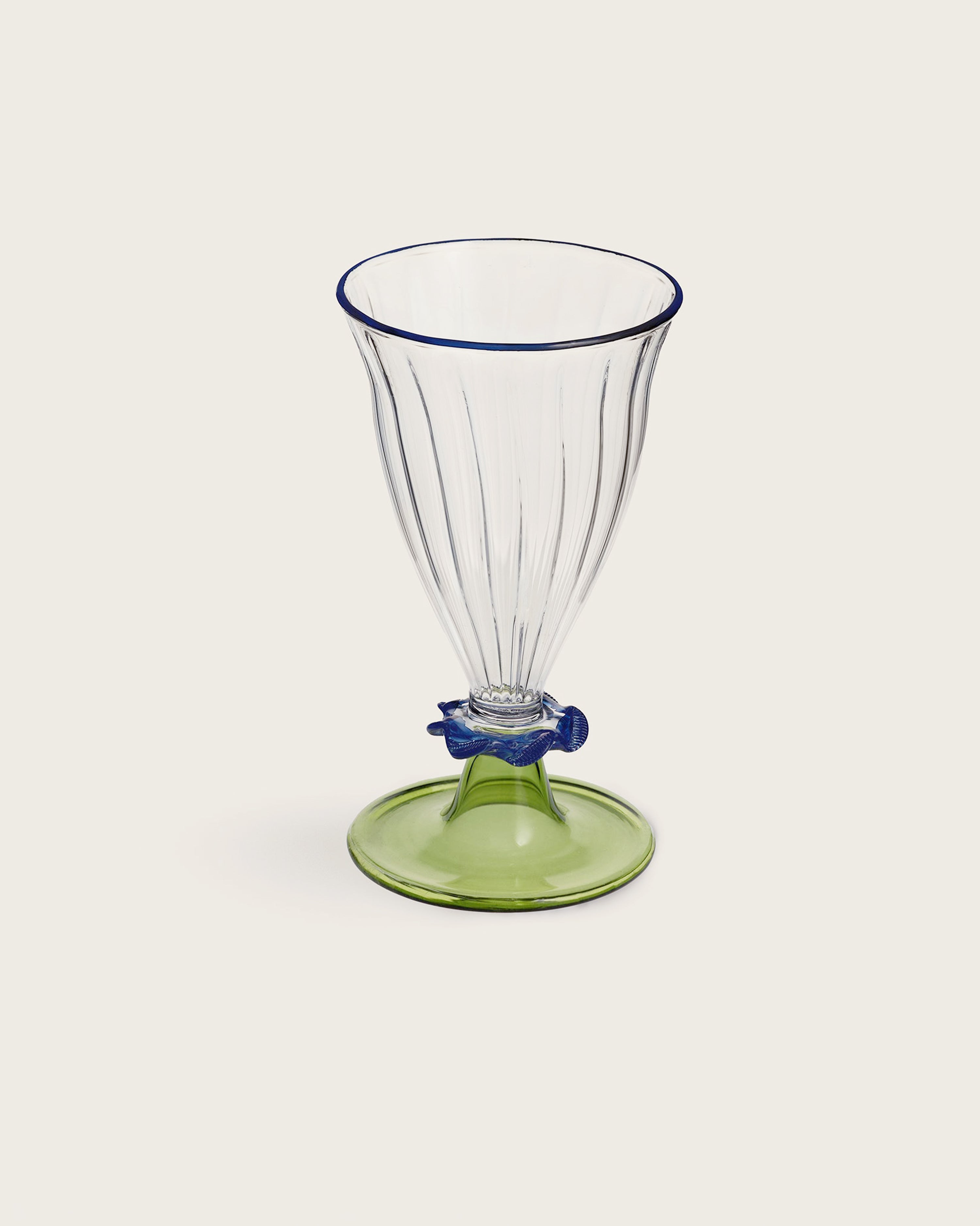 Palace Walk Handblown Wine Glass (Set of 4) Green
