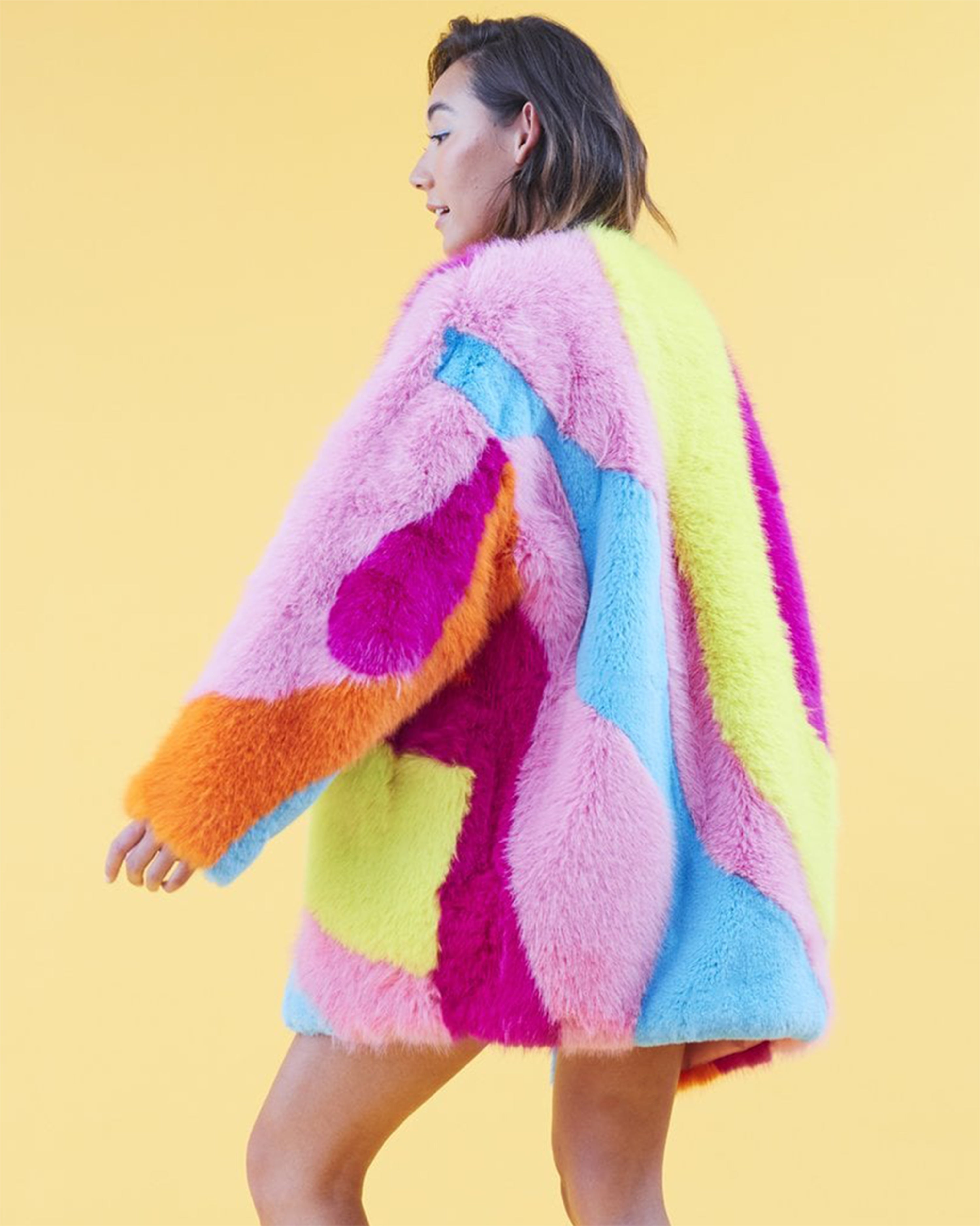 Pastel Multi Coloured Coat S/M