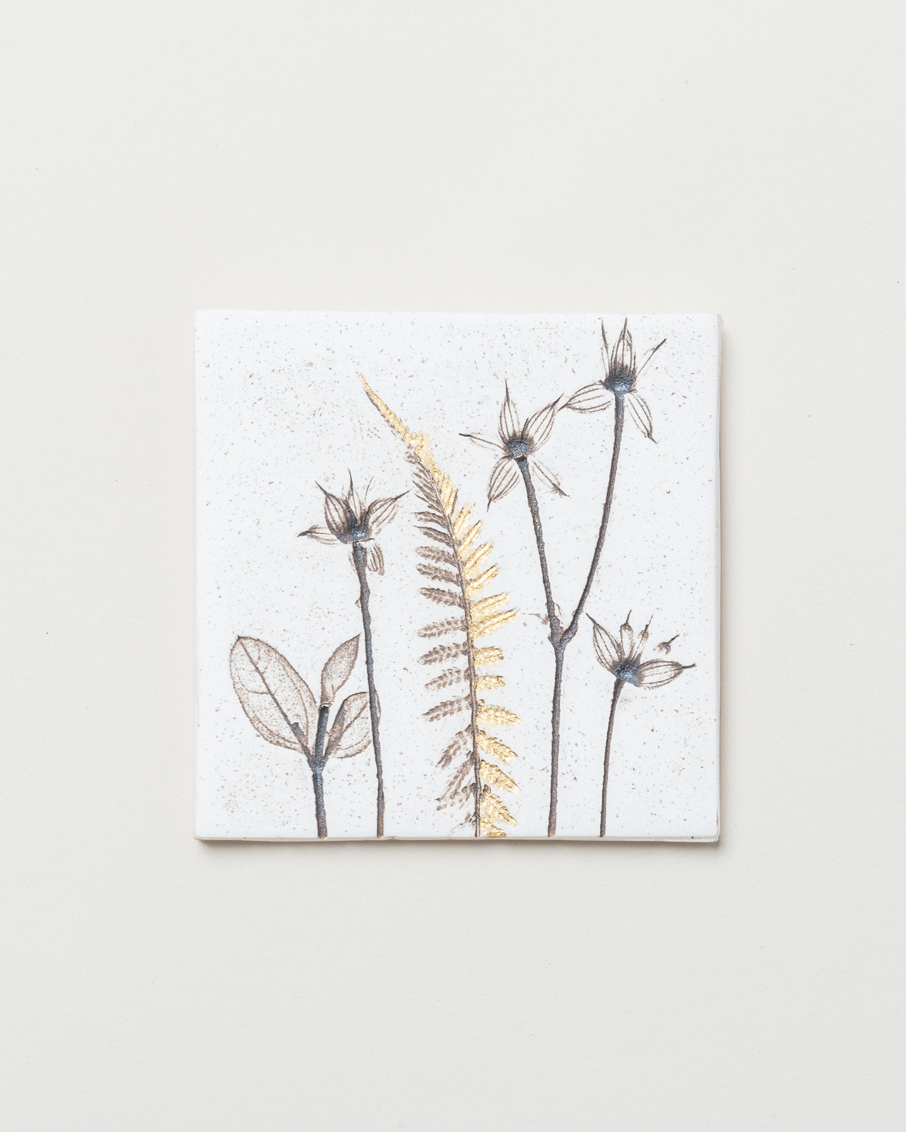 Handmade Botanical Wall Tile