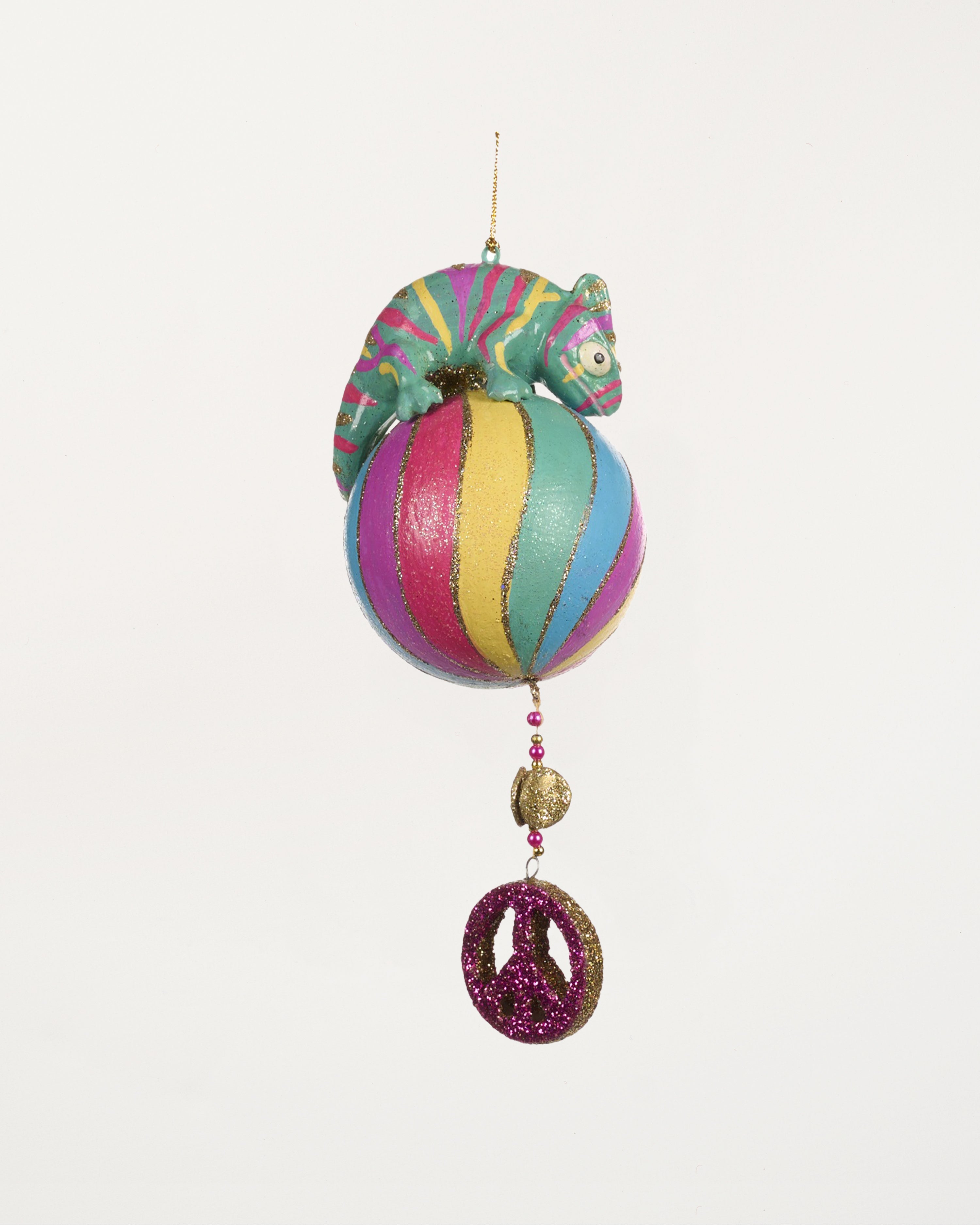 Peace Chameleon Bauble