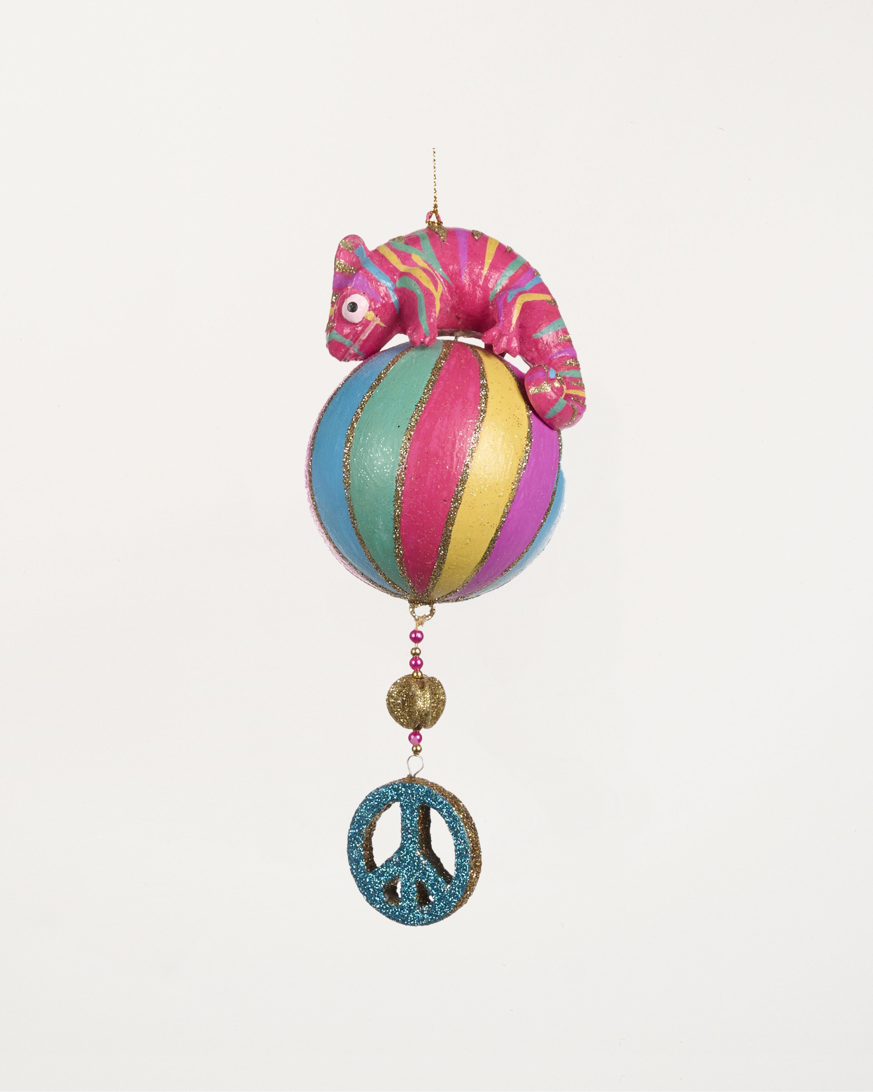 Peace Chameleon Bauble