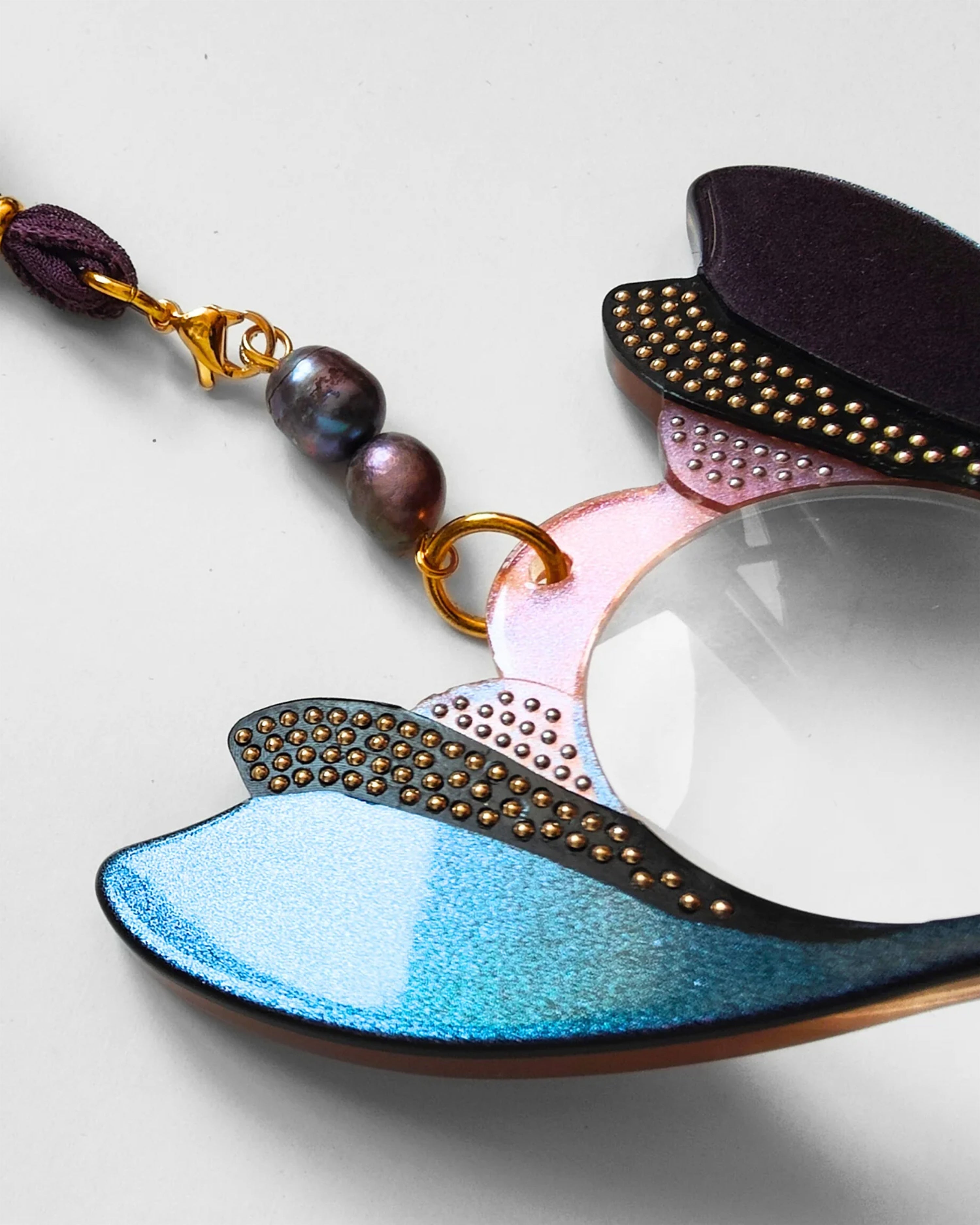 Pendant Glasses Blue Fly