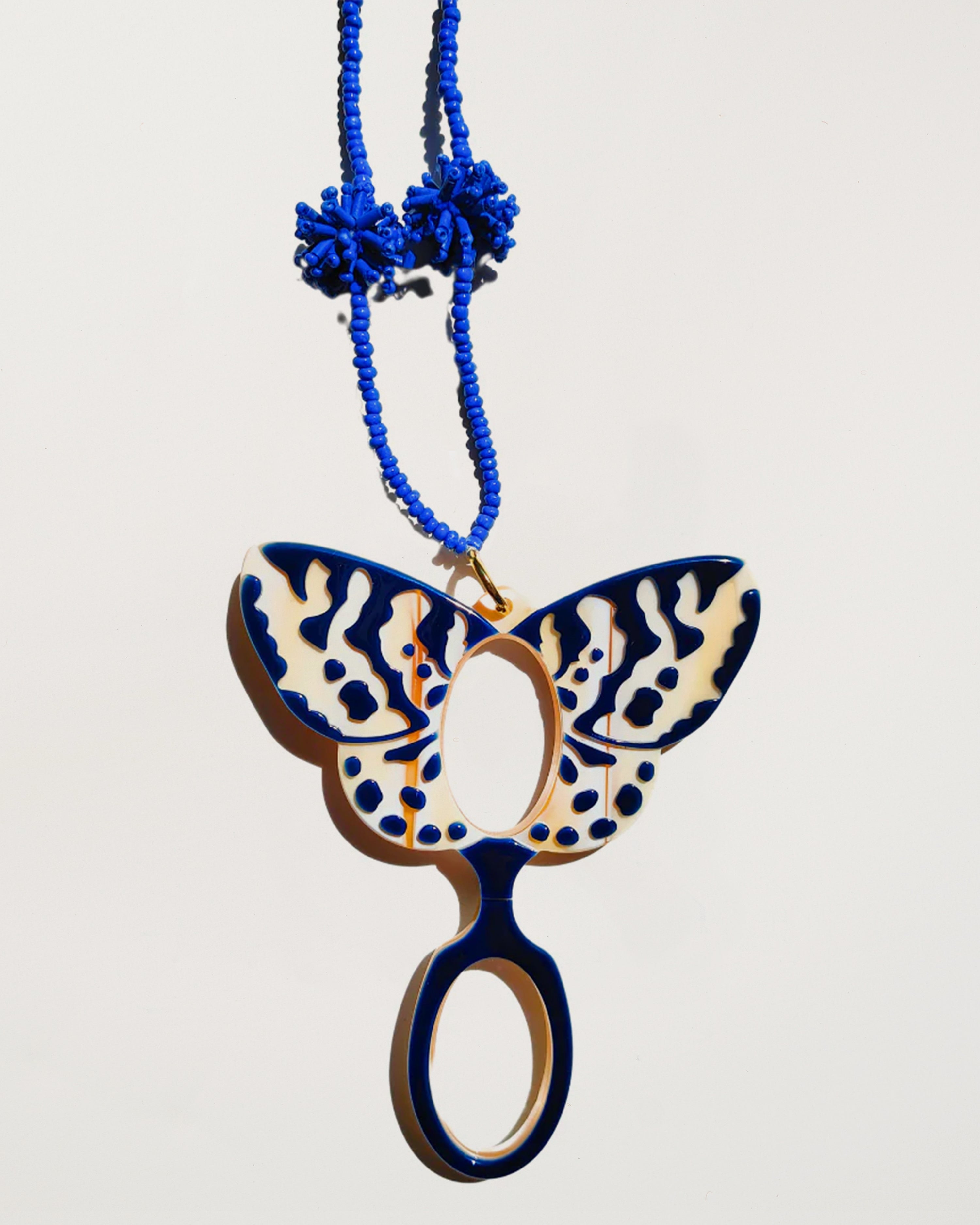 Pendant Glasses Blue Van der Ast Butterfly