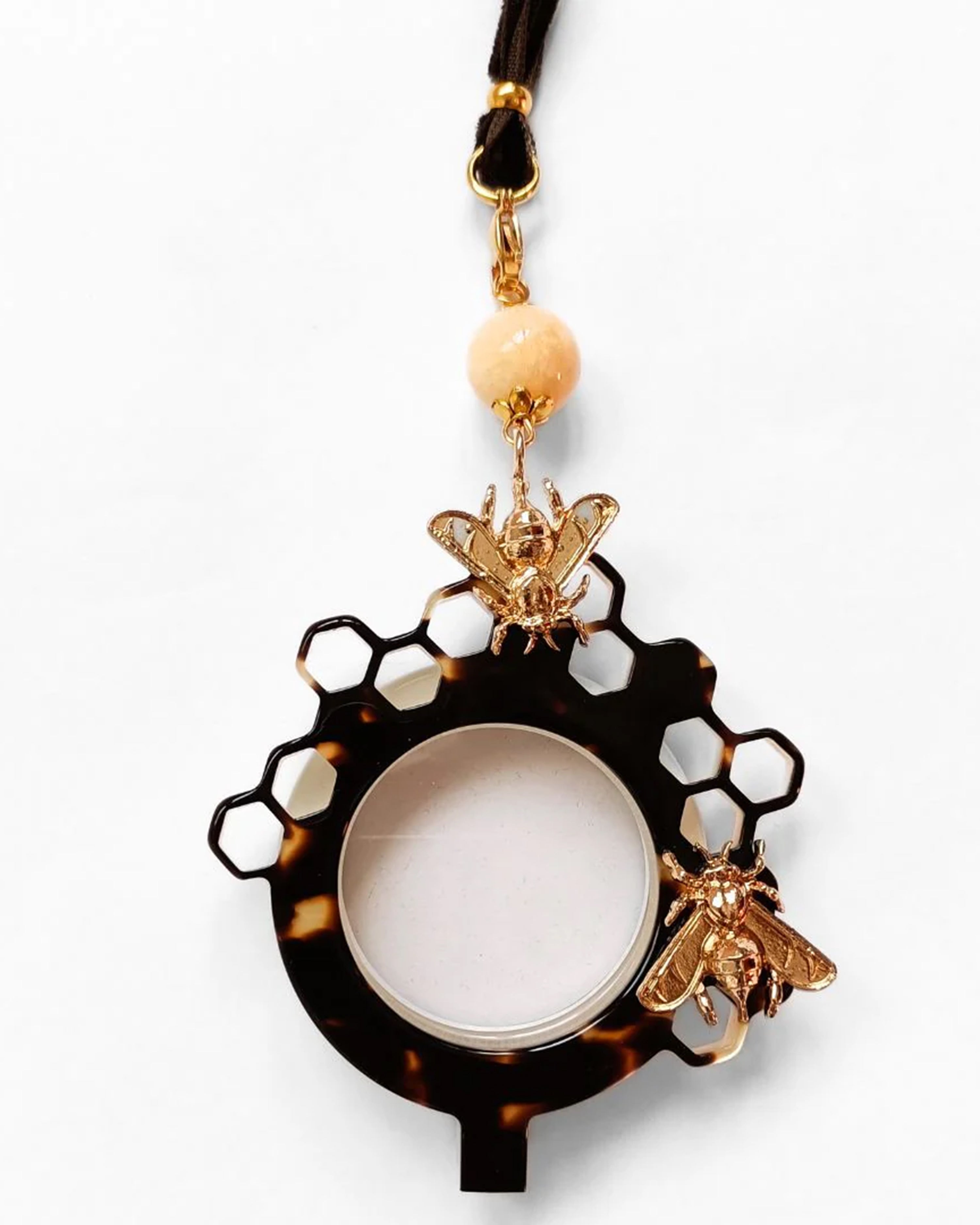 Pendant Glasses Tortoiseshell Beige Bees
