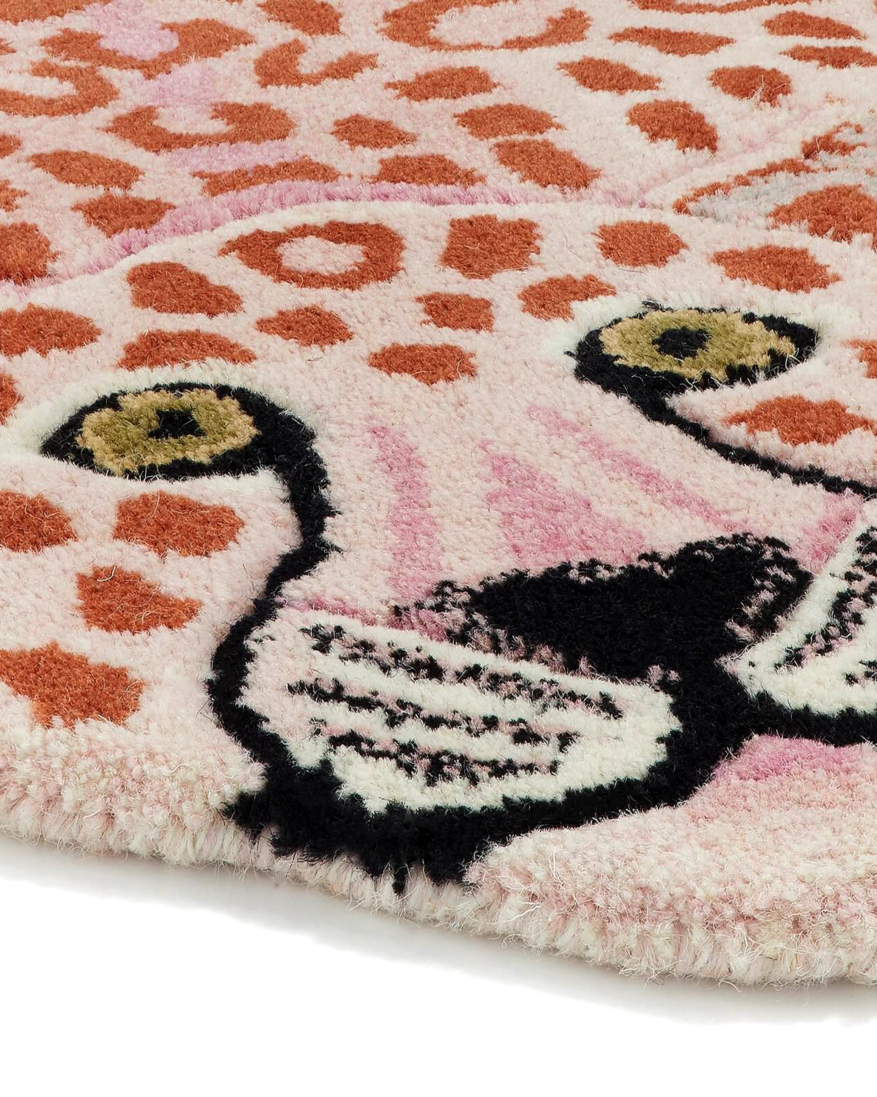 Pinky Leopard Rug Large