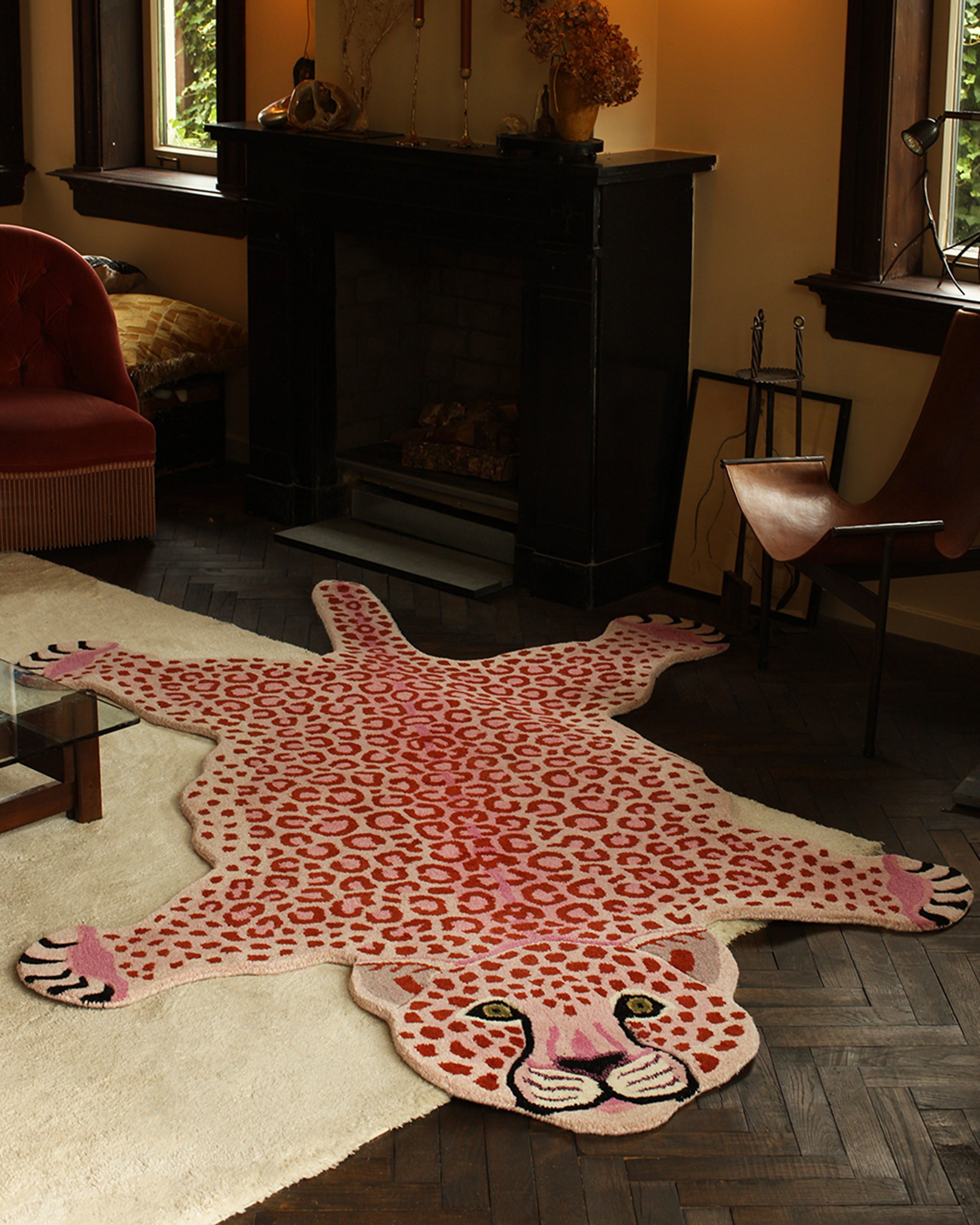 Pinky Leopard Rug XL
