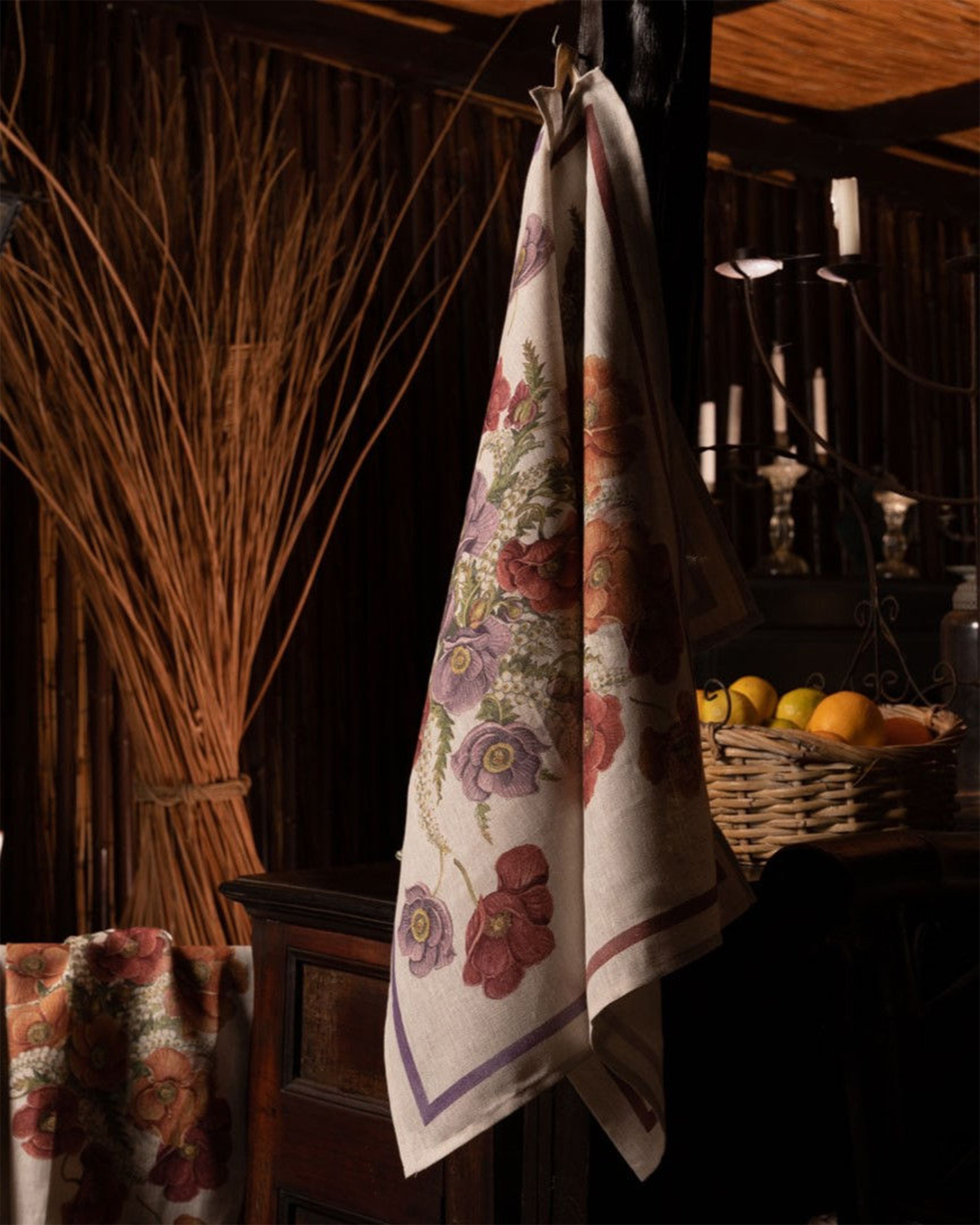 Poppy Violet Kitchen Towel 50x70cm