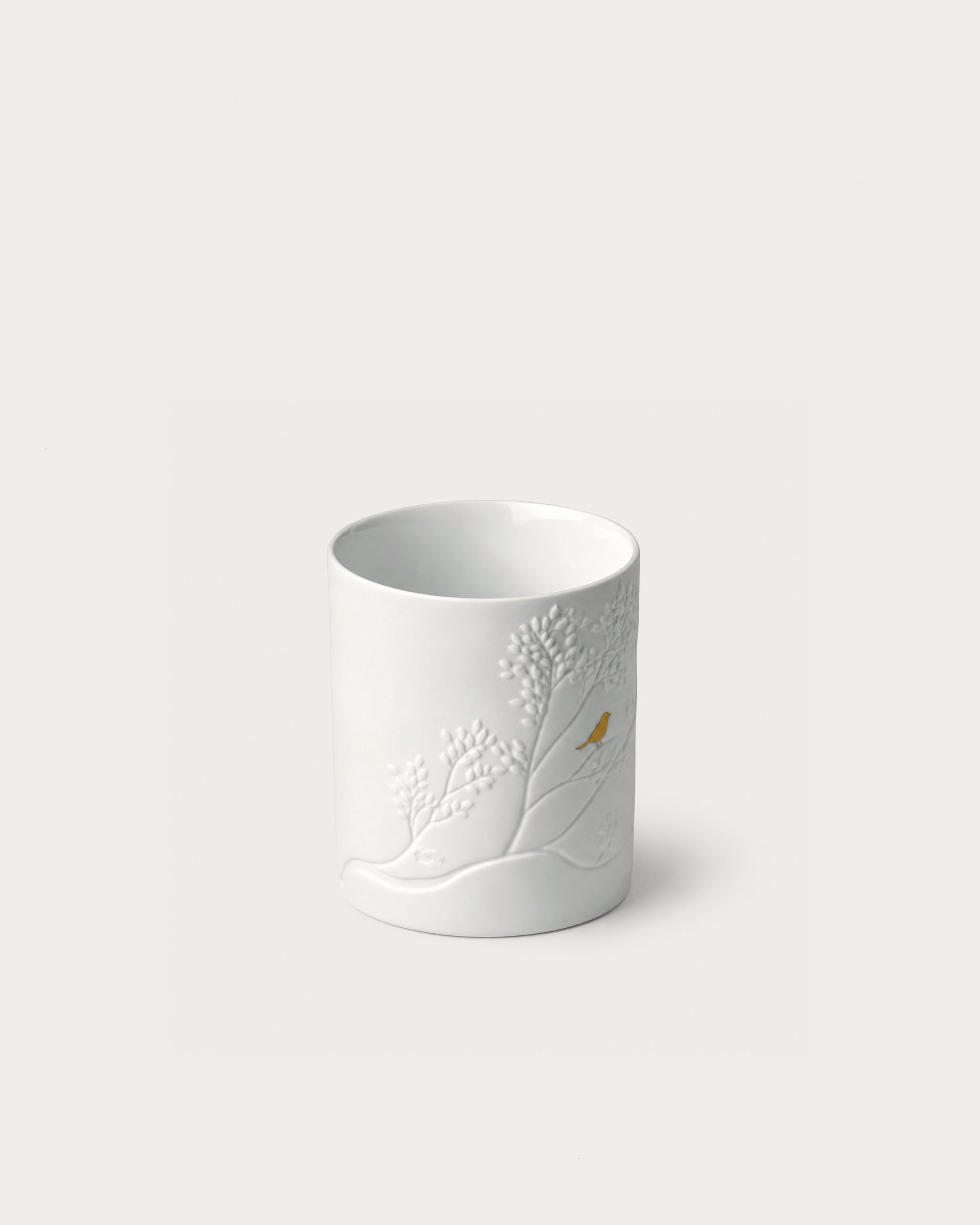 Porcelain Stories Tealight Holder Gold Bird