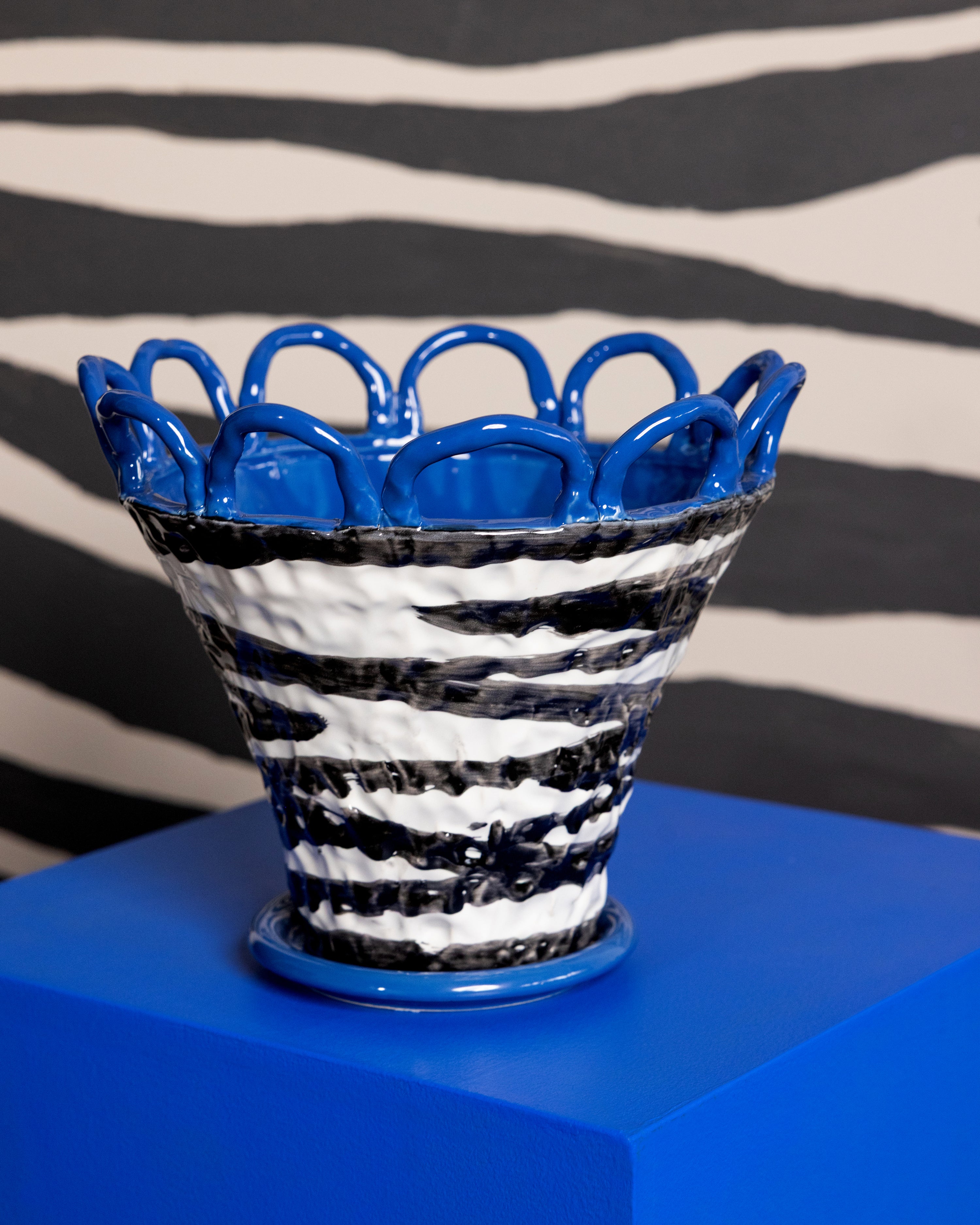 Pot Patty S Zebra/Blue