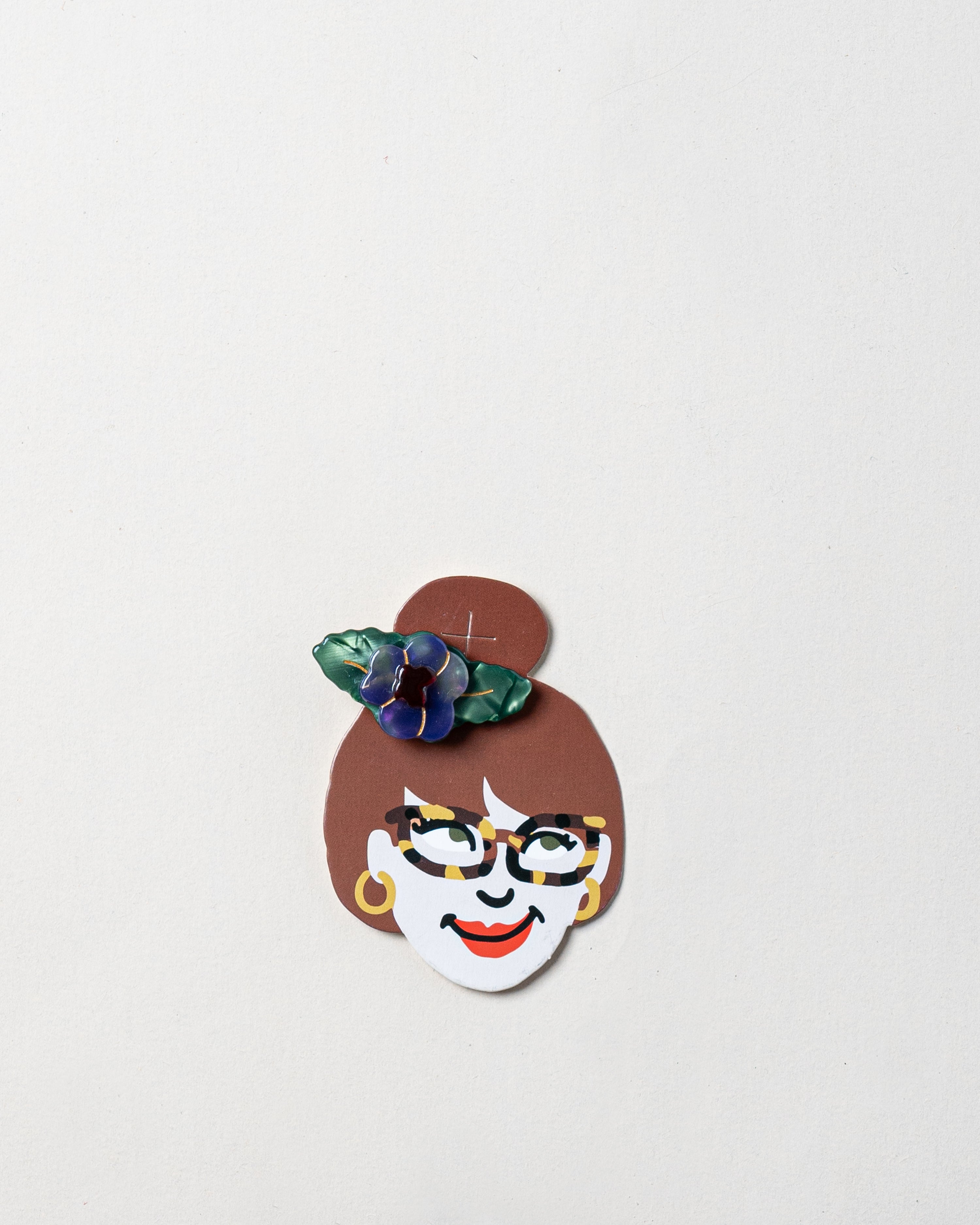 Purple Pansy Hair Clip