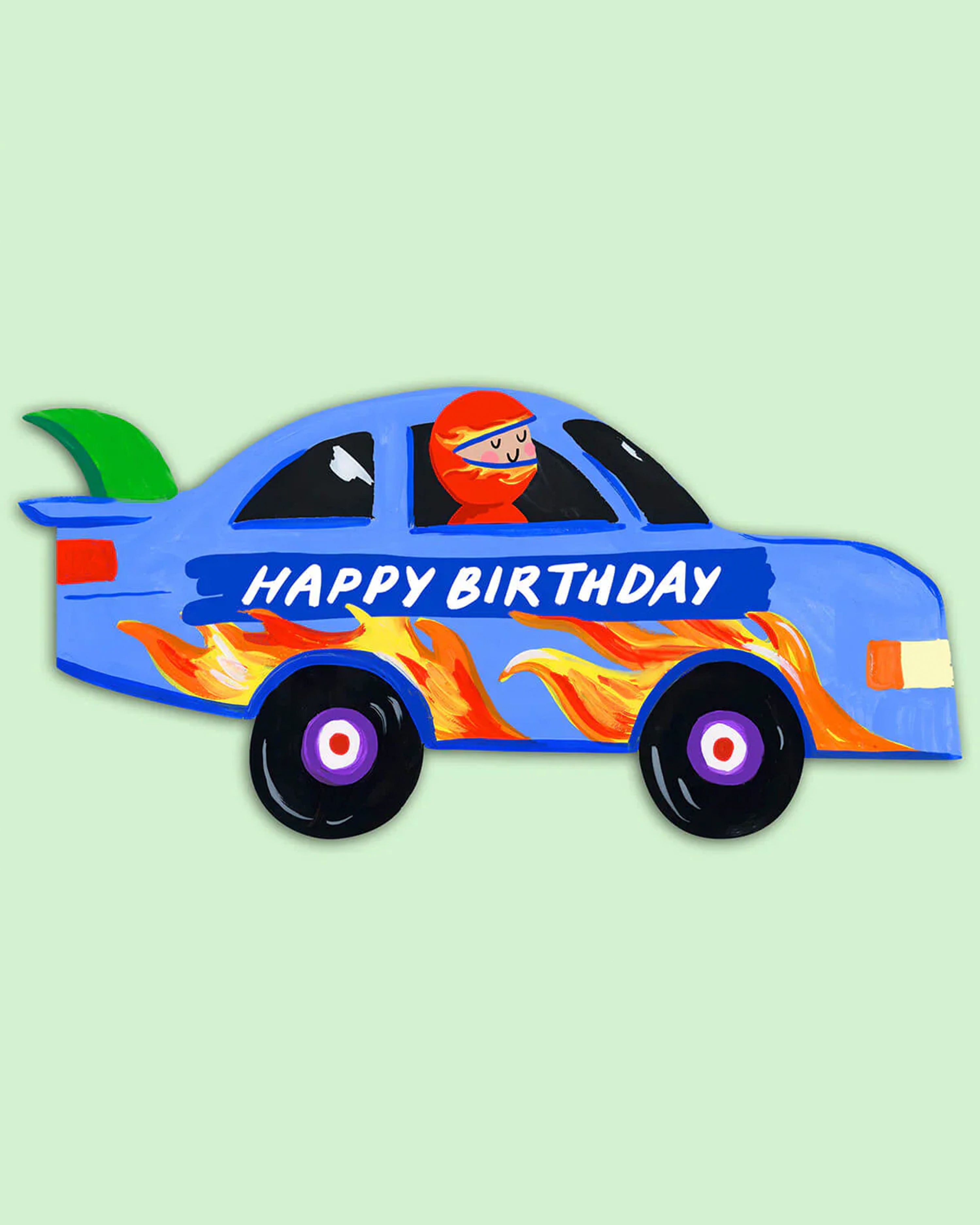 Racing Car Shaped Card