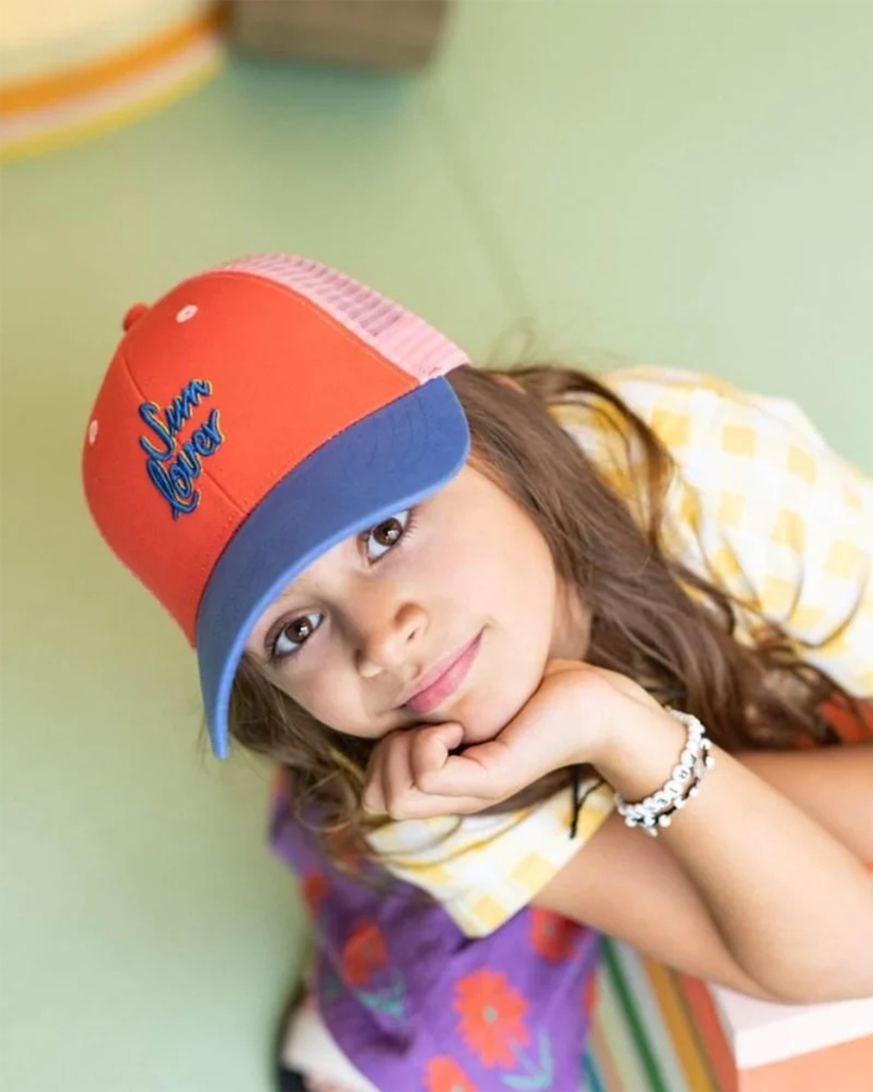 Raspberry Sun Lover Cap/3-6 Years