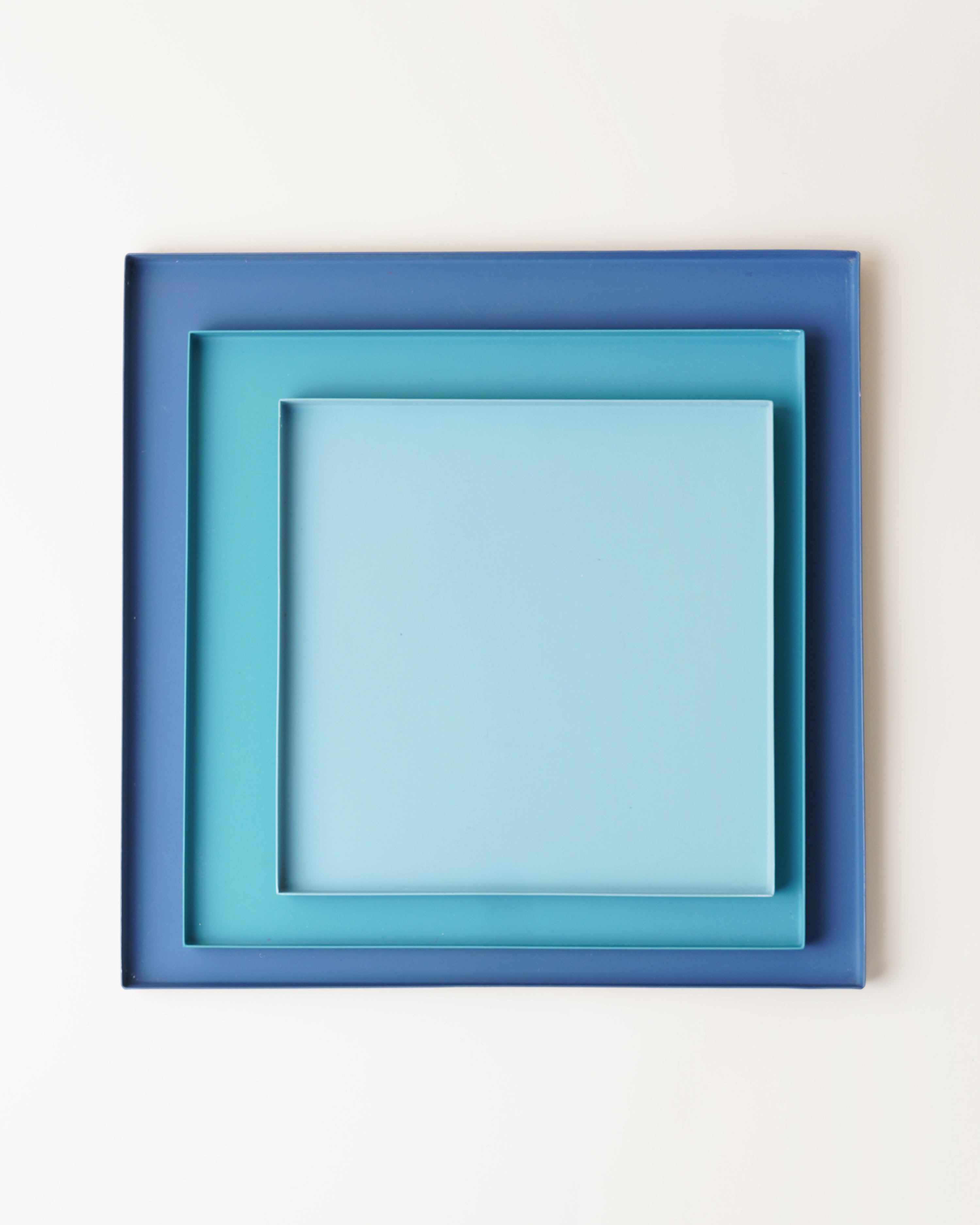 Set of 3 Blue Trays
