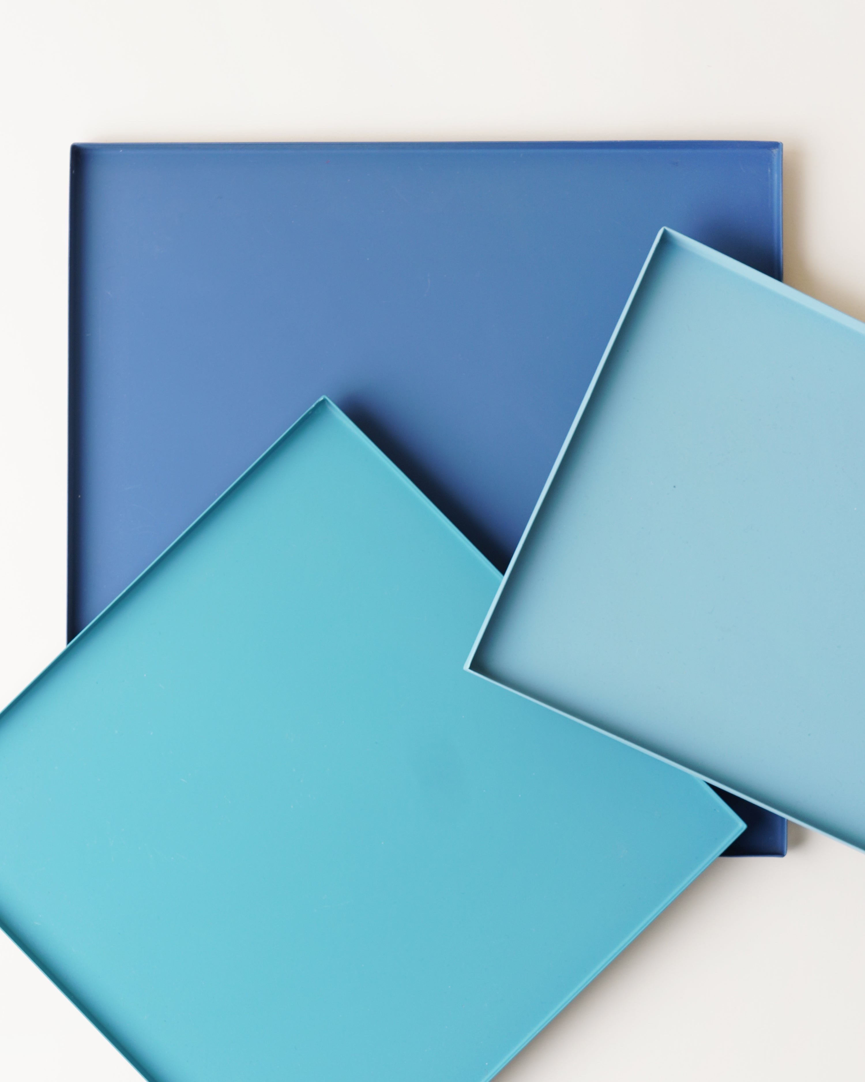 Set of 3 Blue Trays