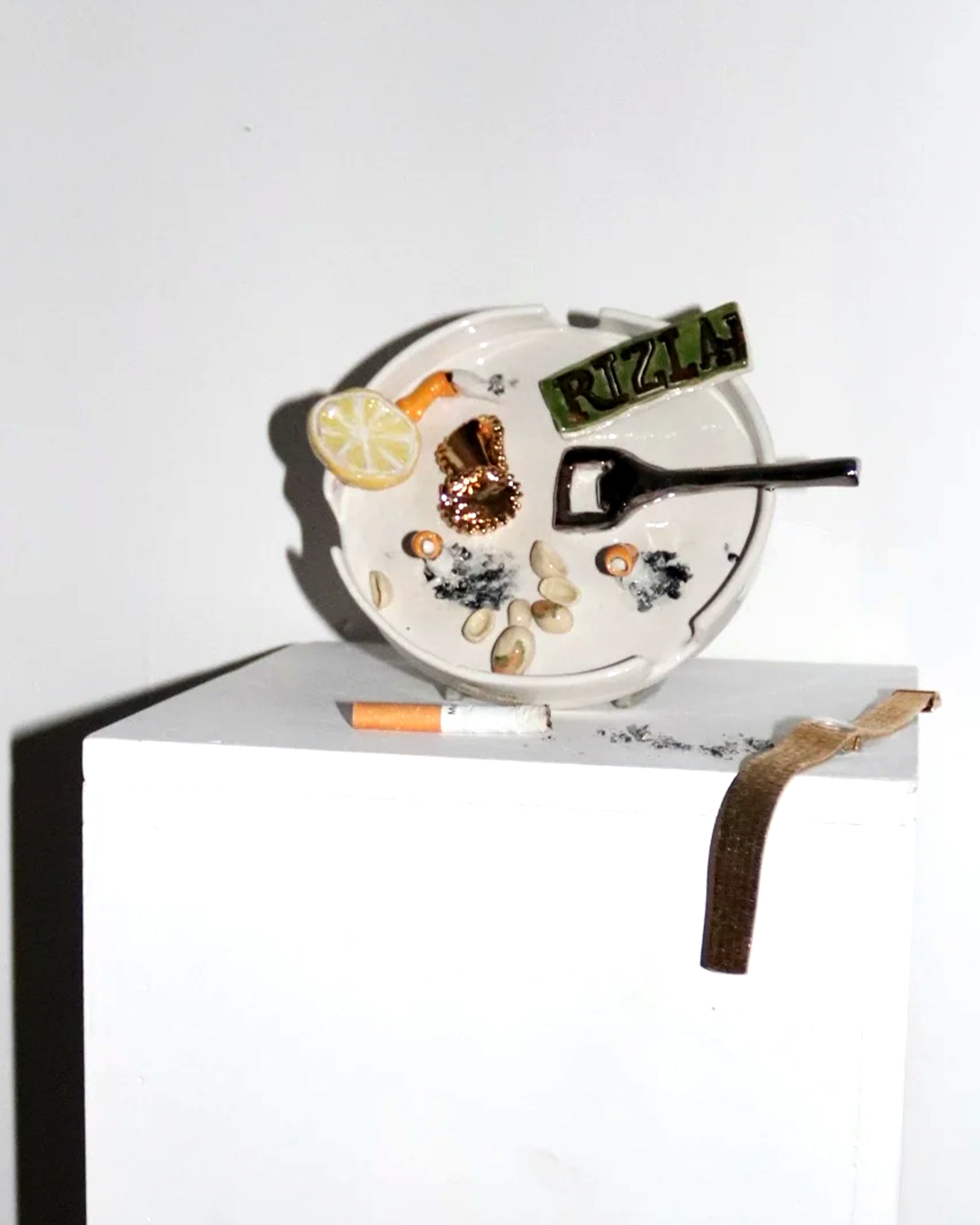 Silver Bottle Opener Ashtray