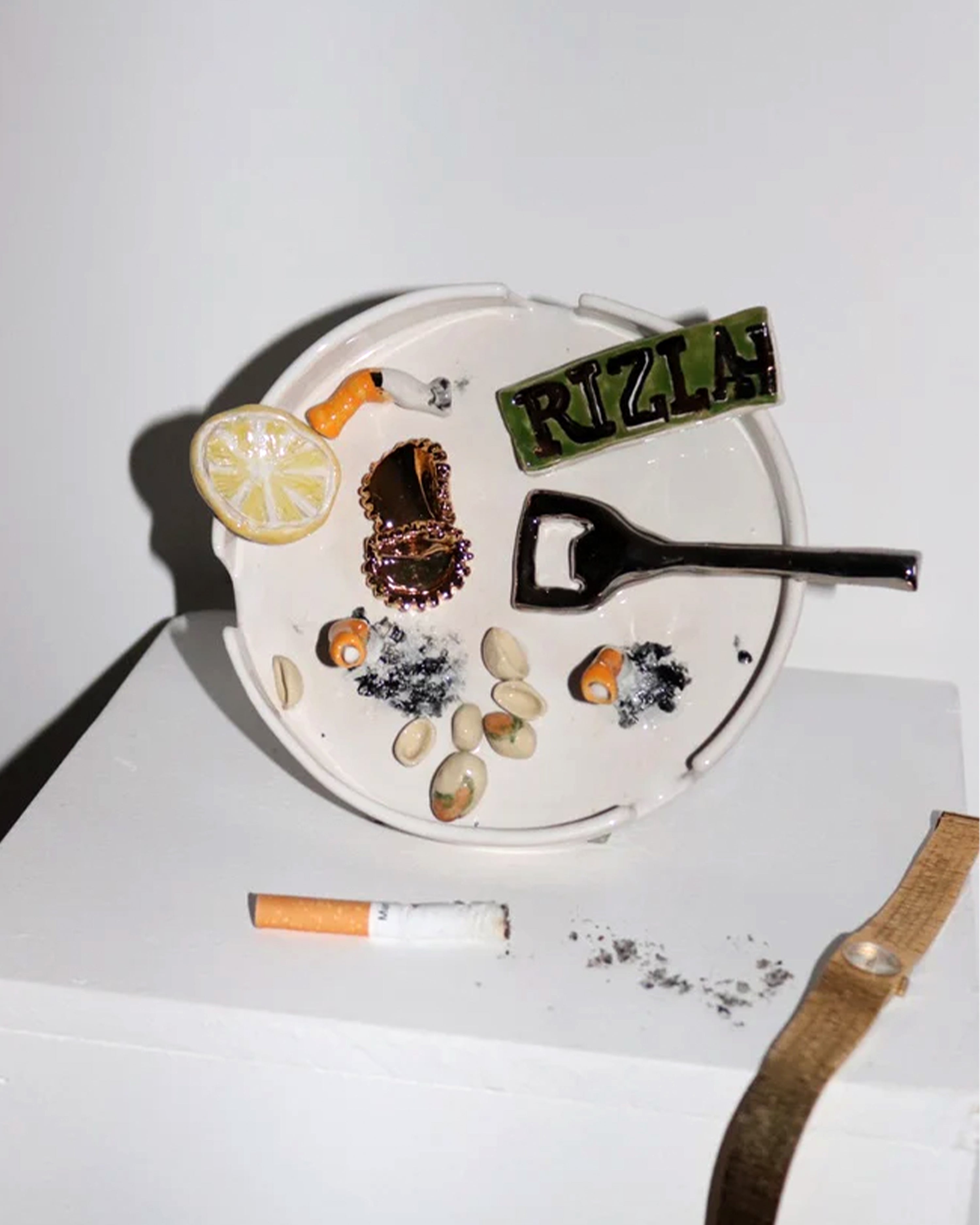 Silver Bottle Opener Ashtray