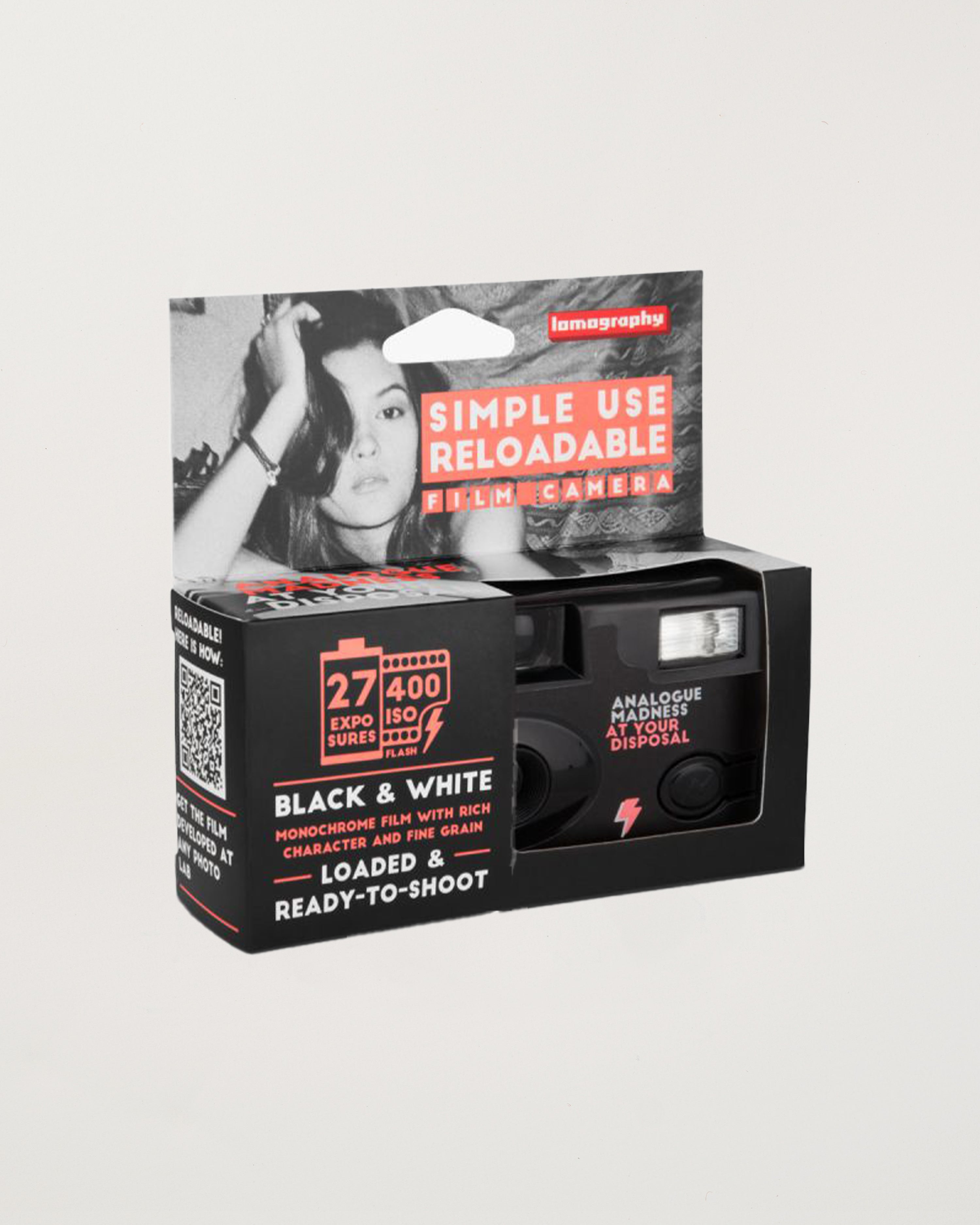 Simple Use Reloadable Film Camera Black & White