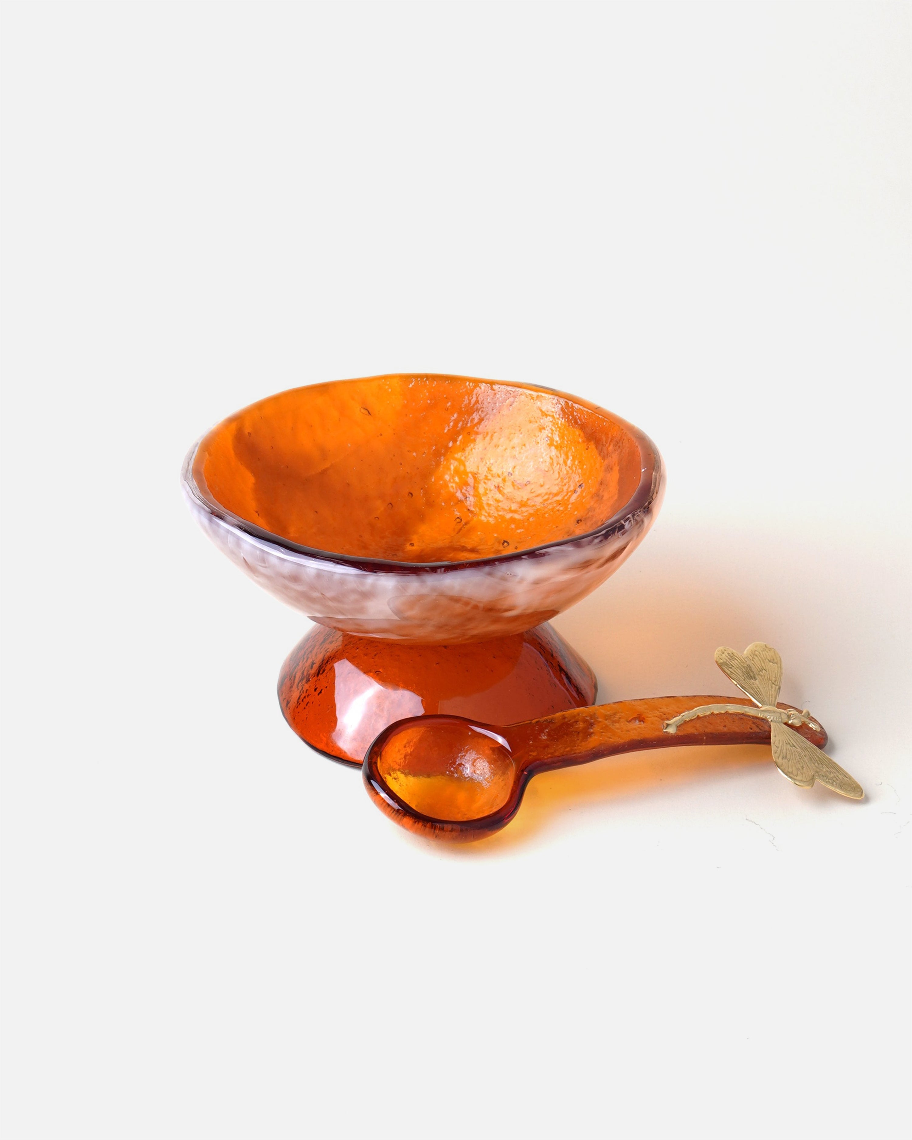 Large Marble Caramel Salt Cellar/Spoon