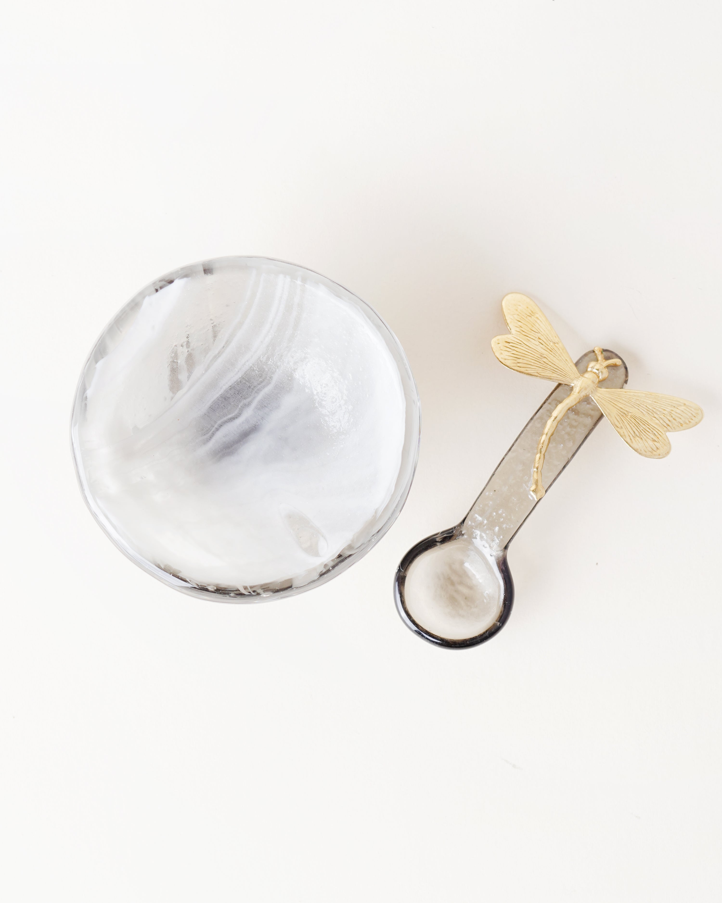 Small Marble Grey Salt Cellar/Spoon