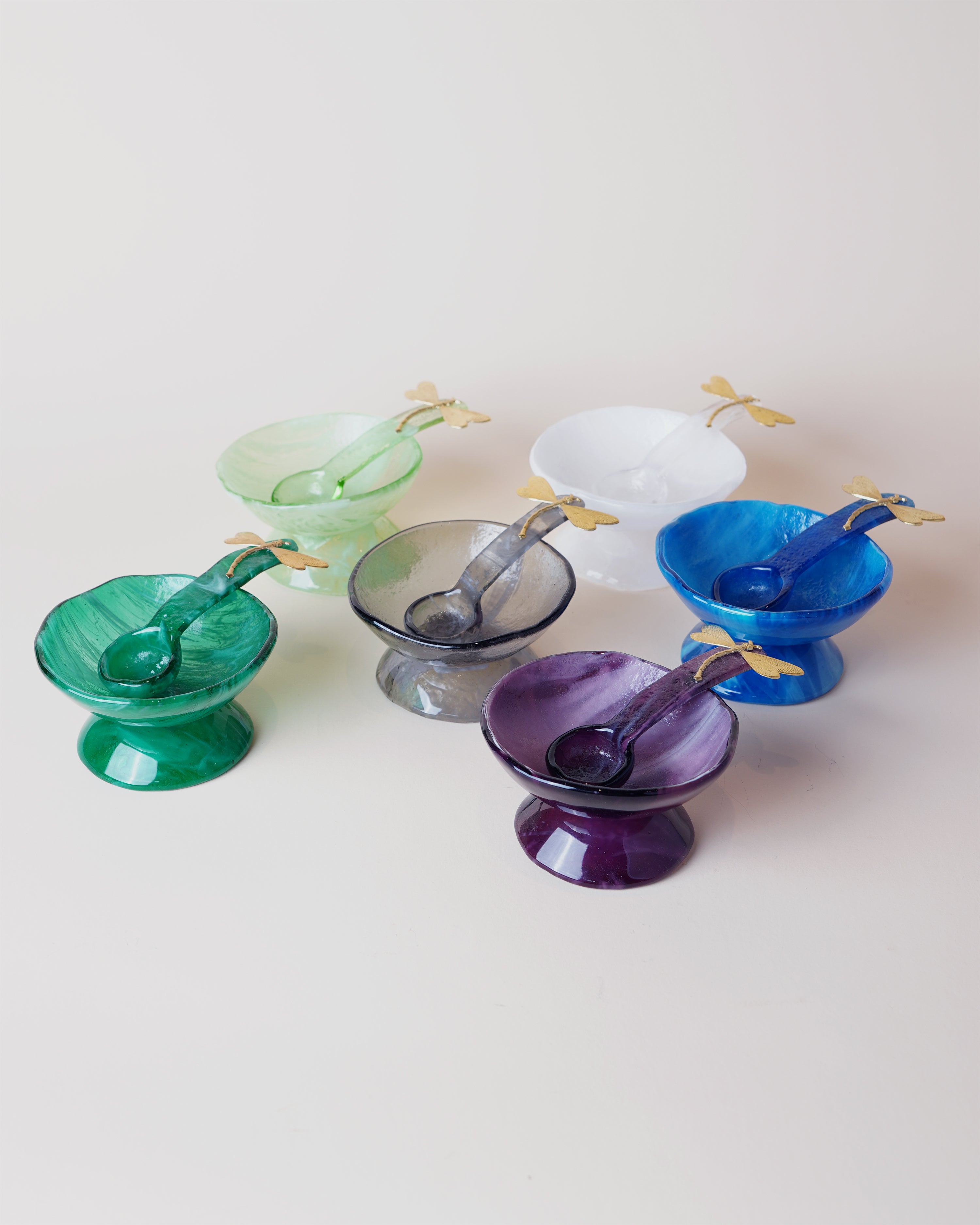 Small Marble Navy Blue Salt Cellar/Spoon