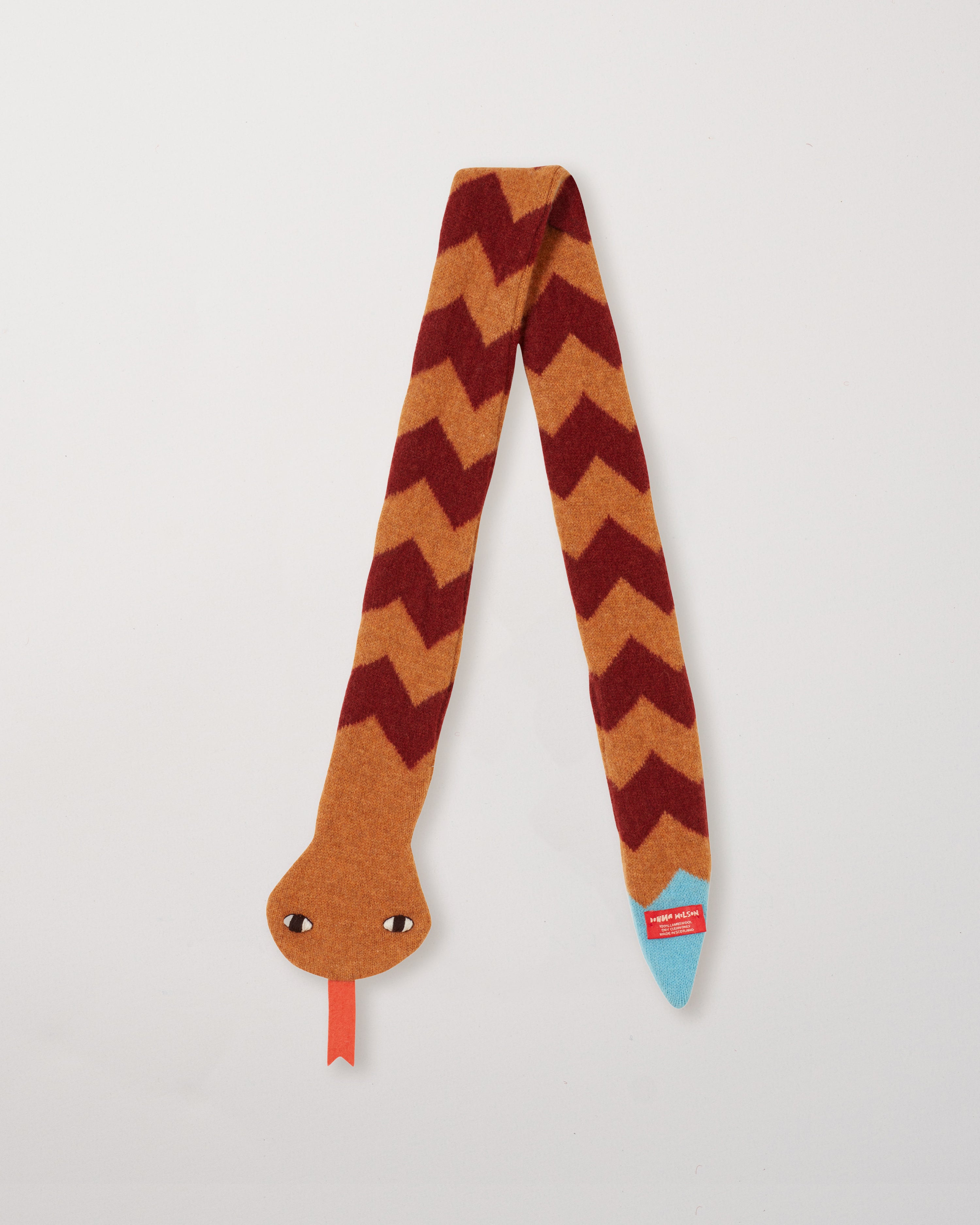 Snake Scarf Gold & Rust