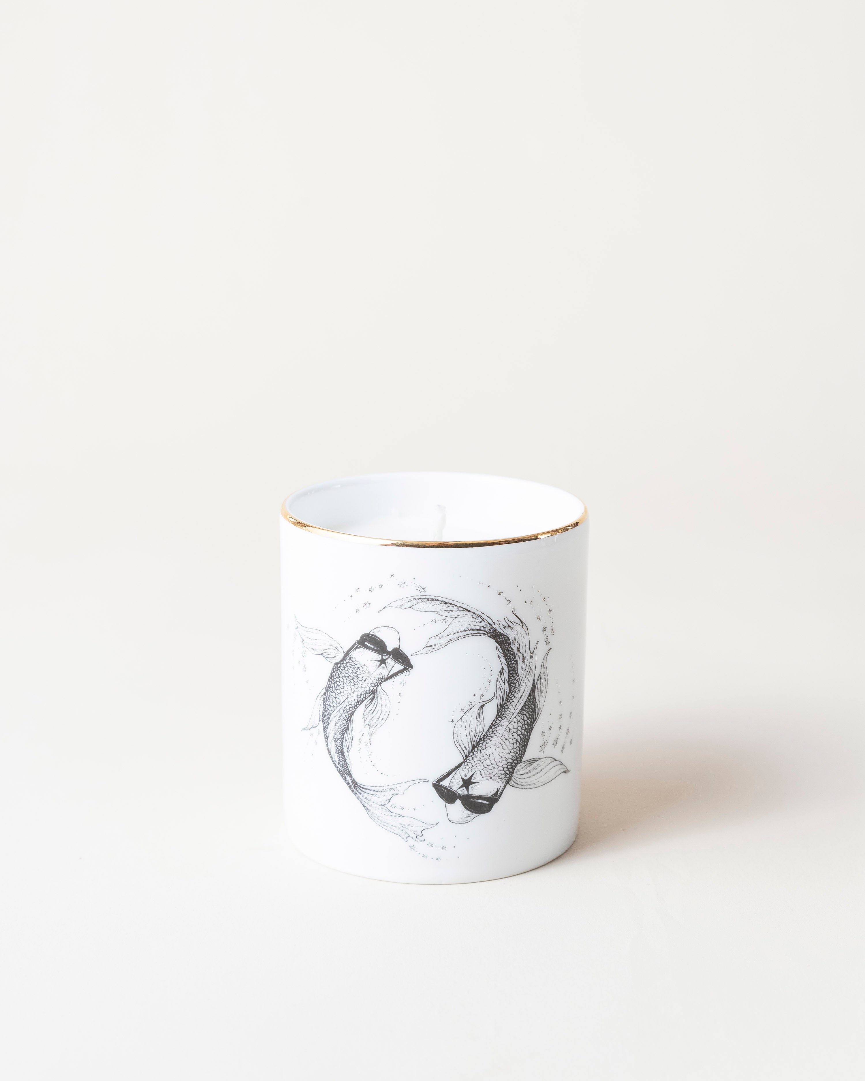 Pisces Zodiac Cutesy Candle