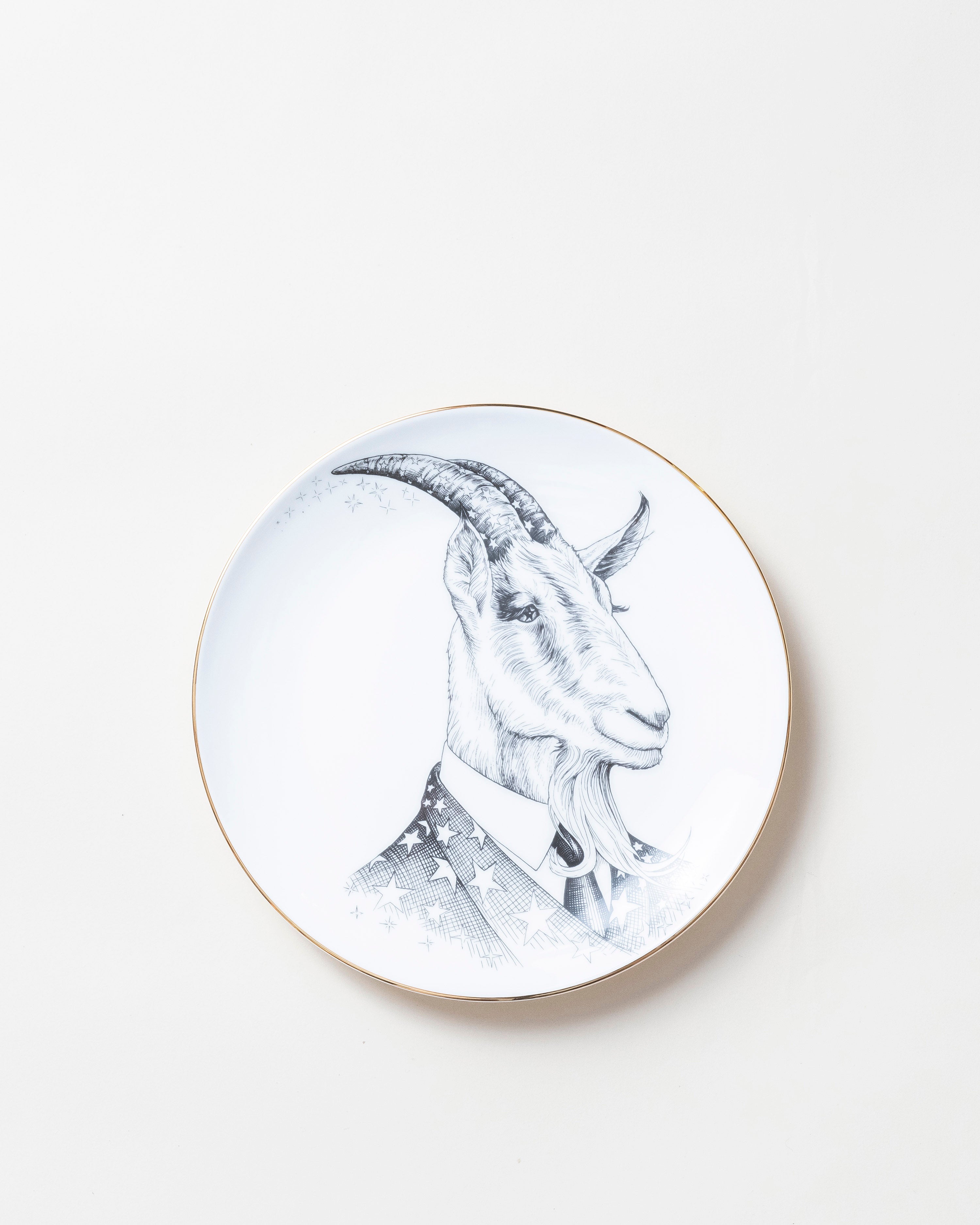 Capricorn Zodiac Plate D21cm