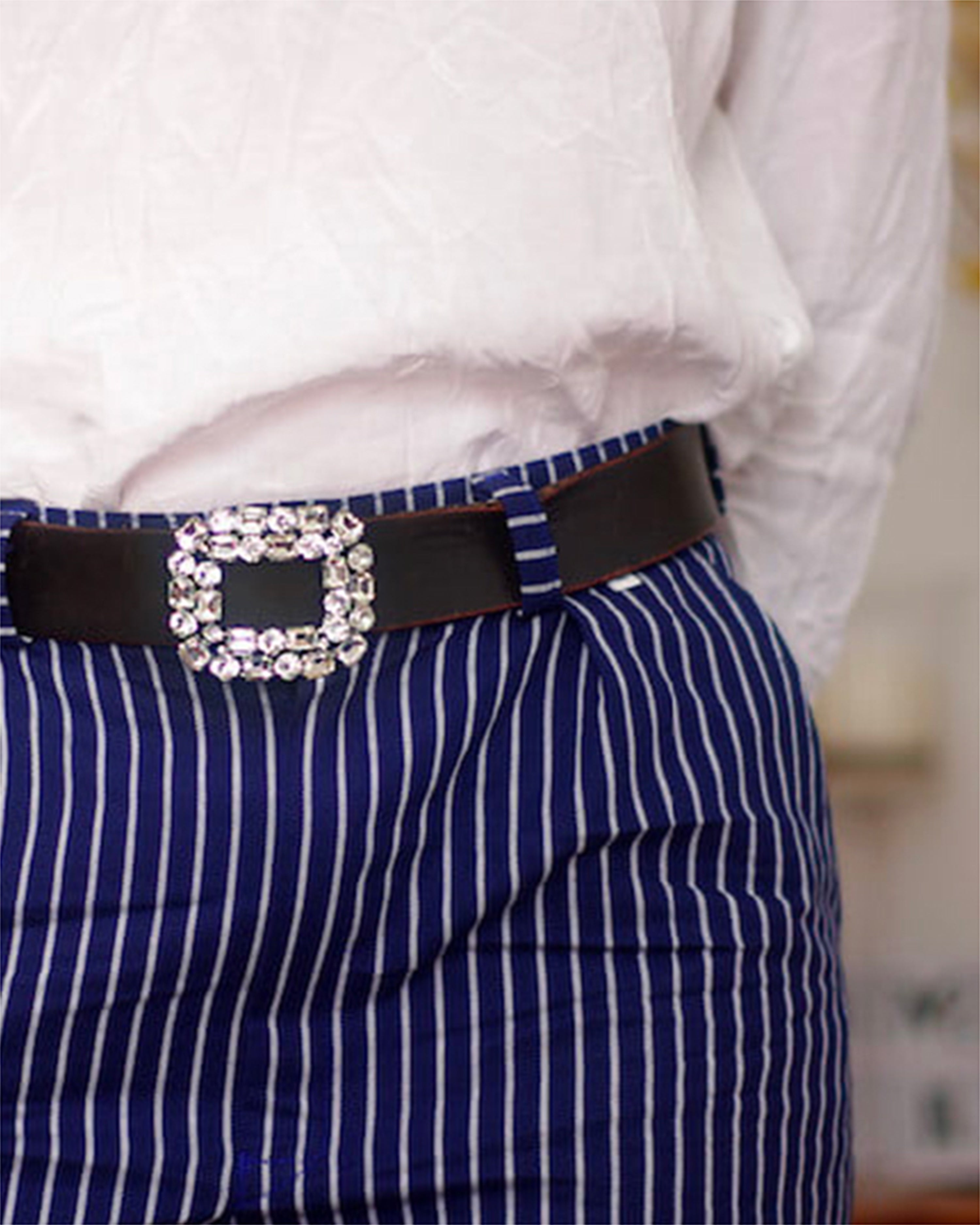 Square Silver Gemstone Brooch